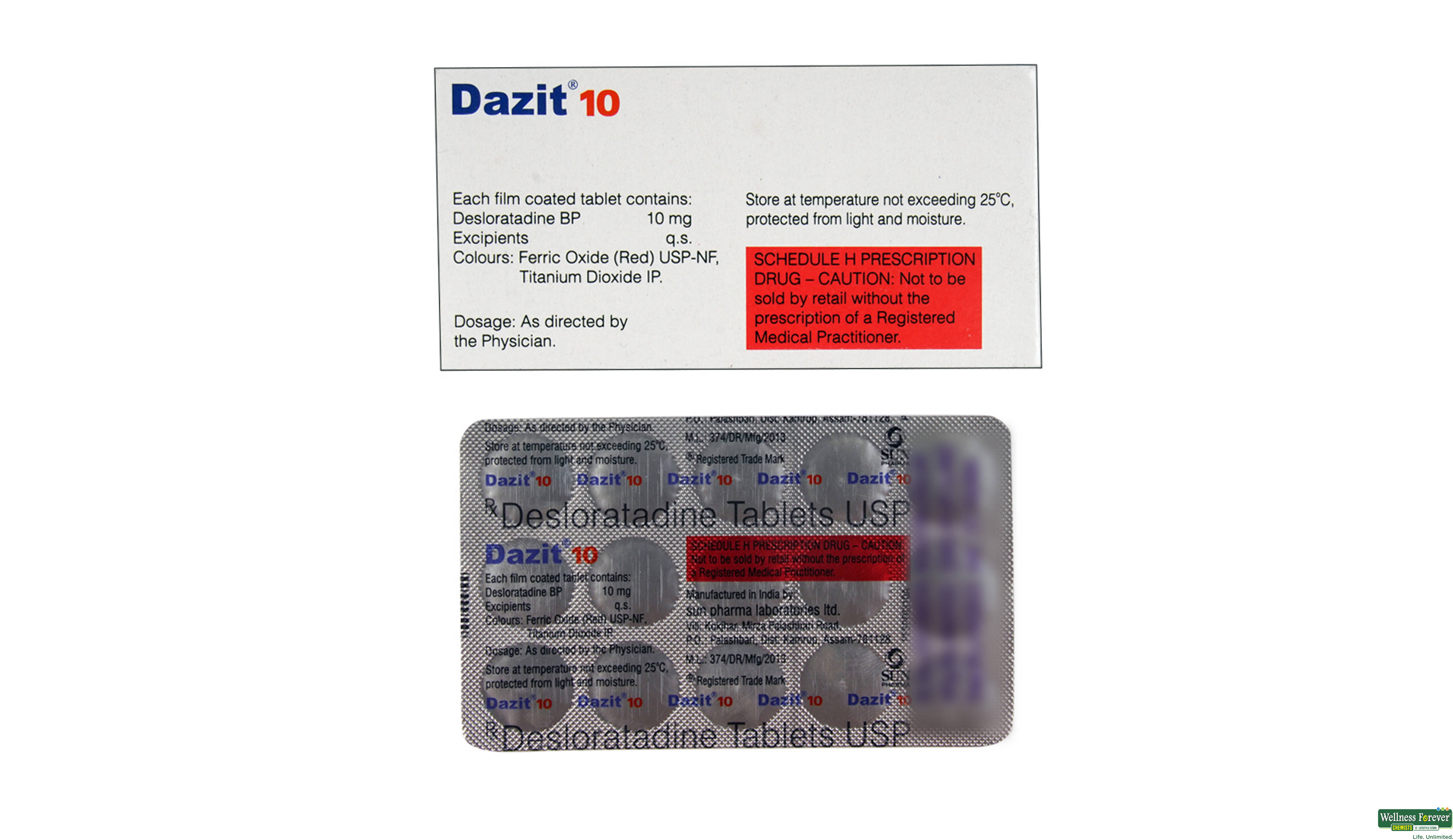 DAZIT 10MG 15TAB- 2, 15TAB, 
