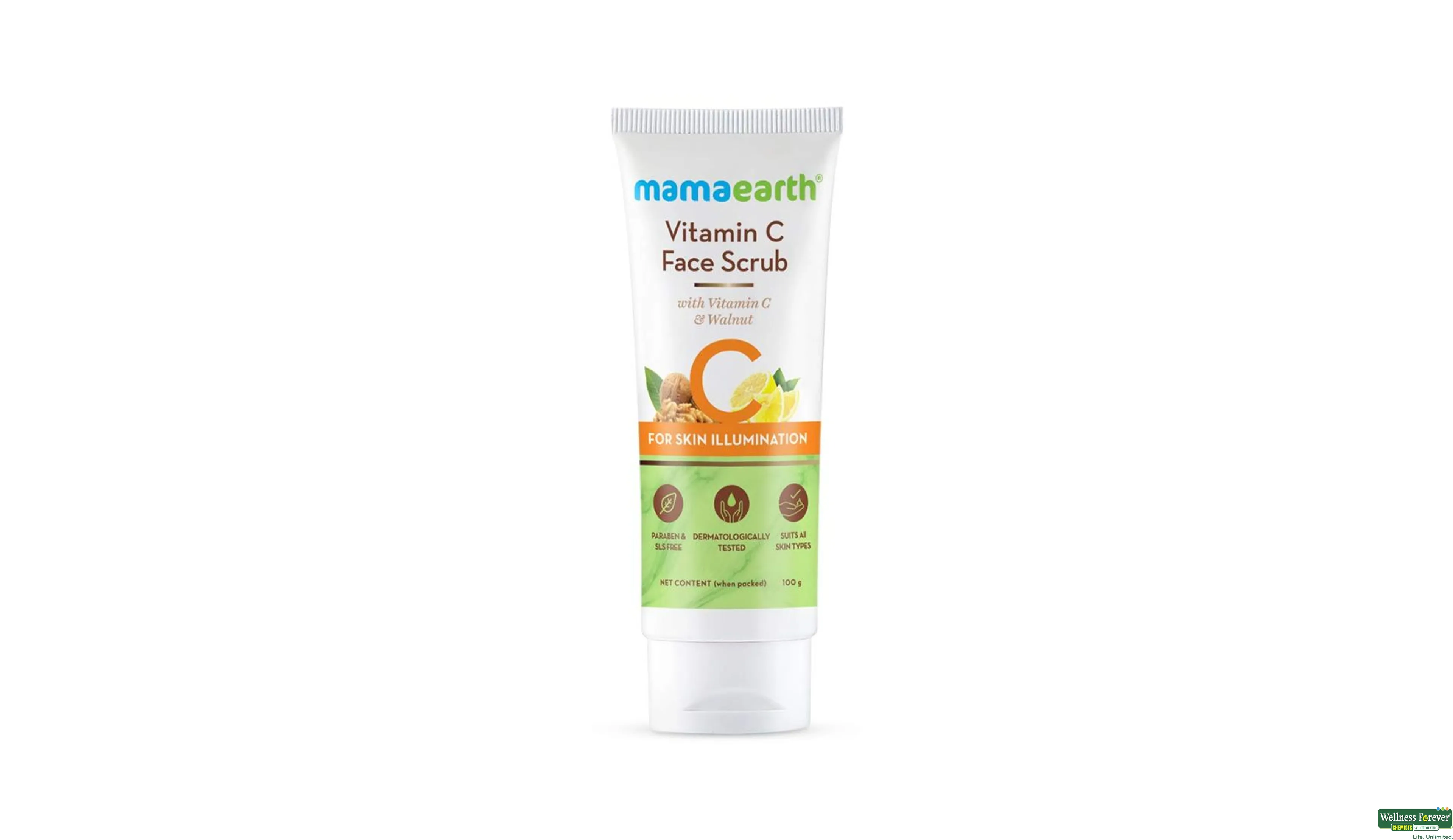 MAMAEARTH F/SCRUB VITAMIN C 100GM- 1, 100GM, 