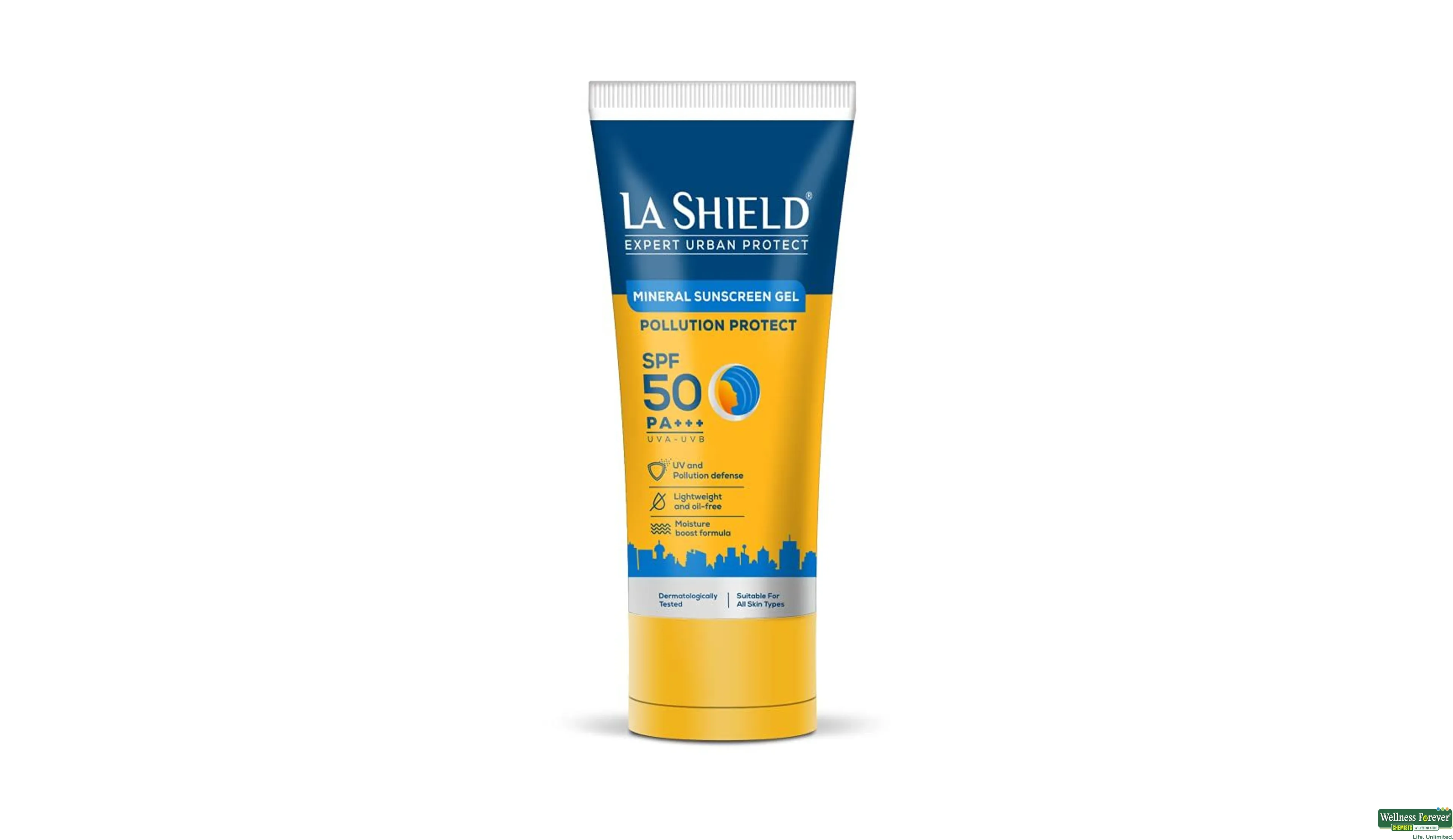 LA-SHIELD URBAN/MIN SUNSCREEN SPF50 GEL 50GM- 2, 50GM, 