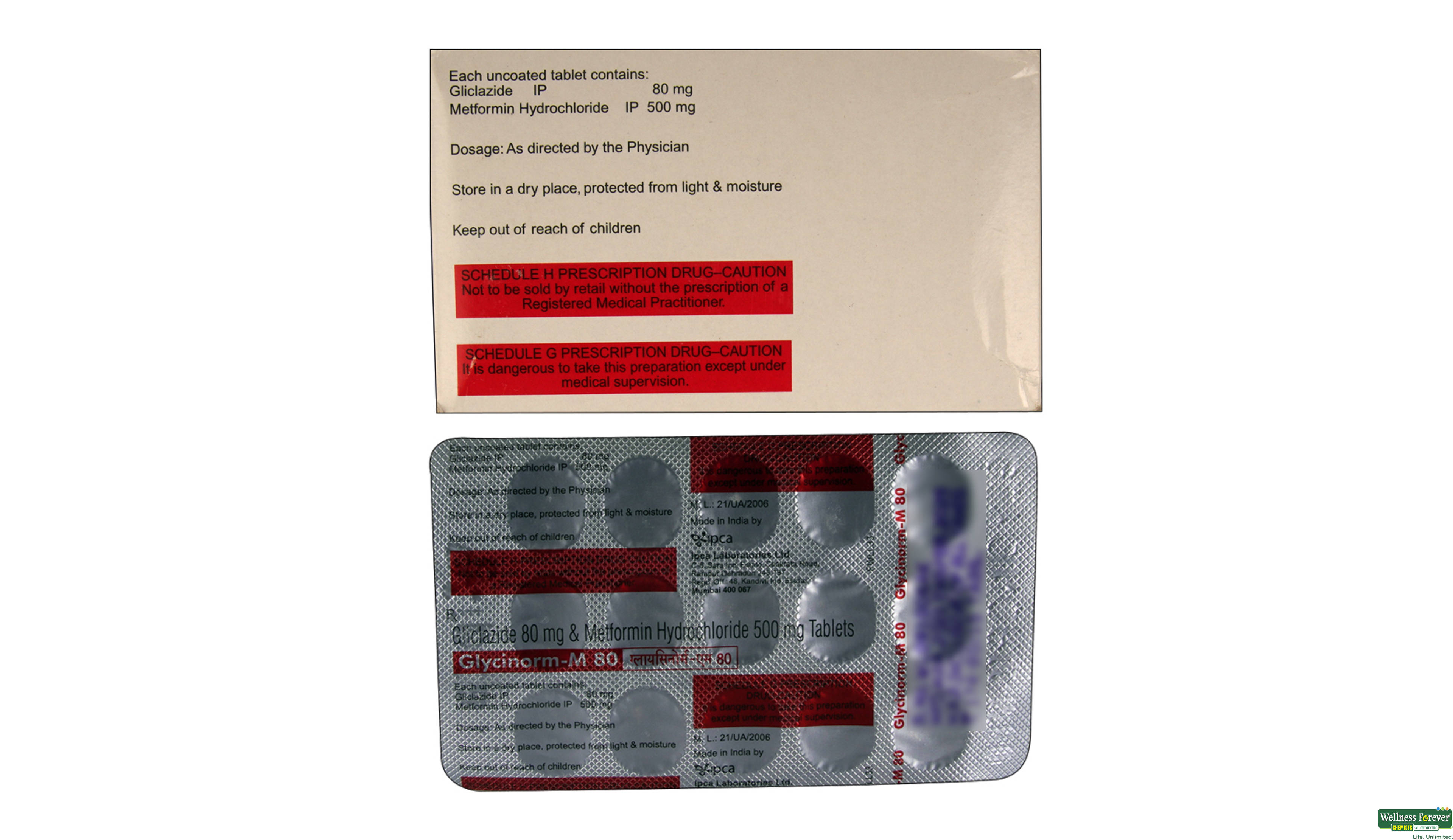 GLYCINORM-M 80MG 15TAB- 2, 15TAB, 