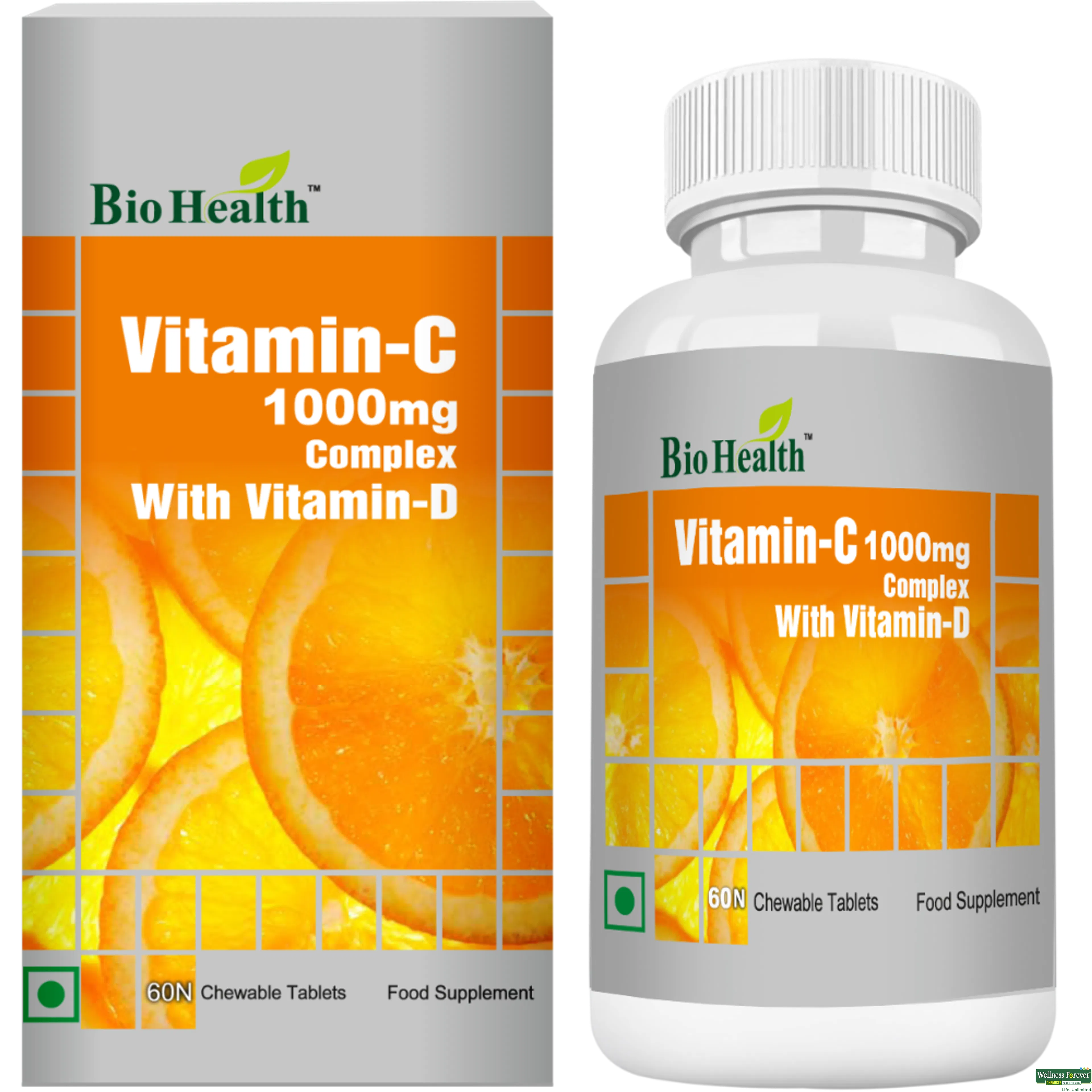 BIOHEALTH VITAMIN-C WITH VIT-D 60TAB-image