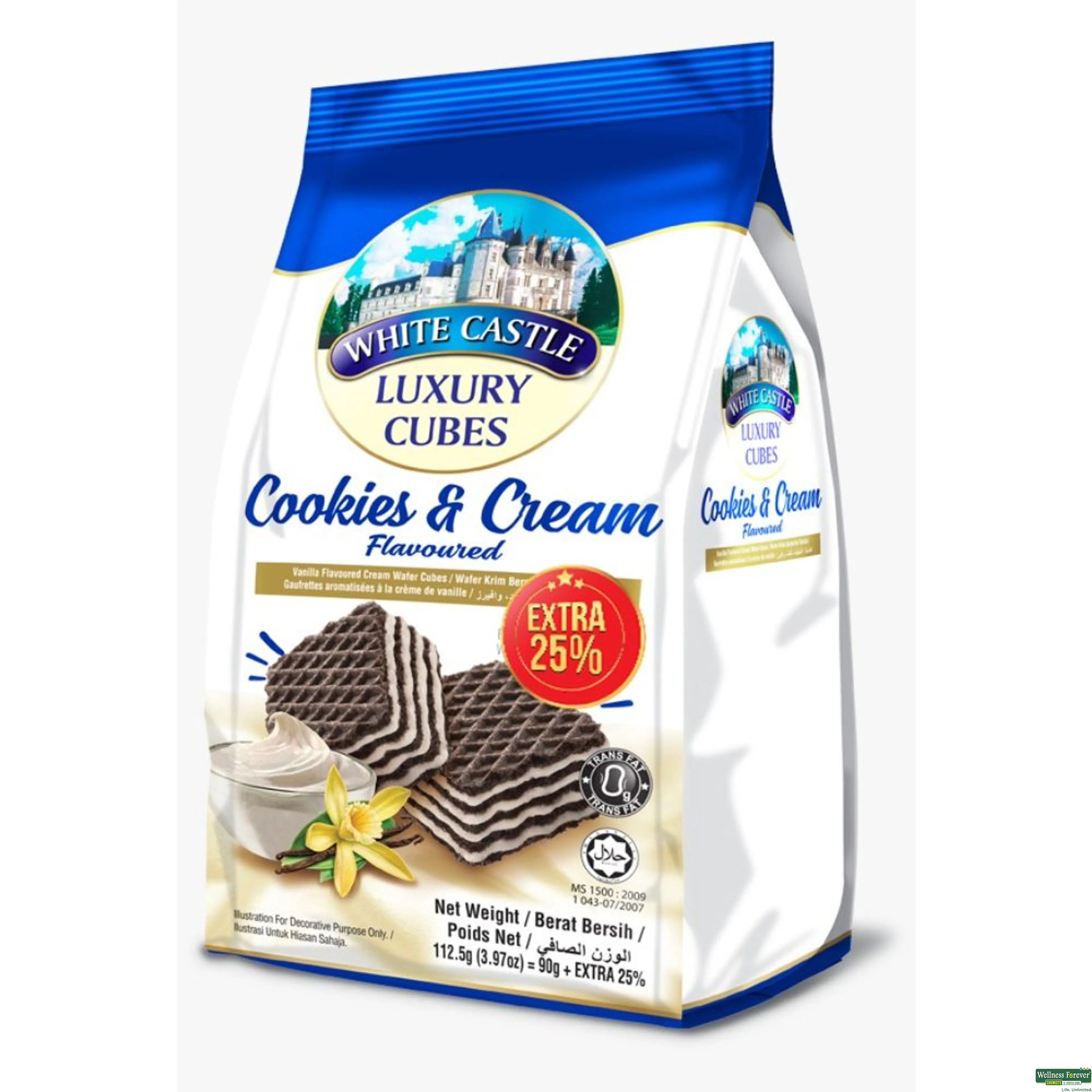 WHITE CASTLE CUBES COOKIES & CRM 90GM-image