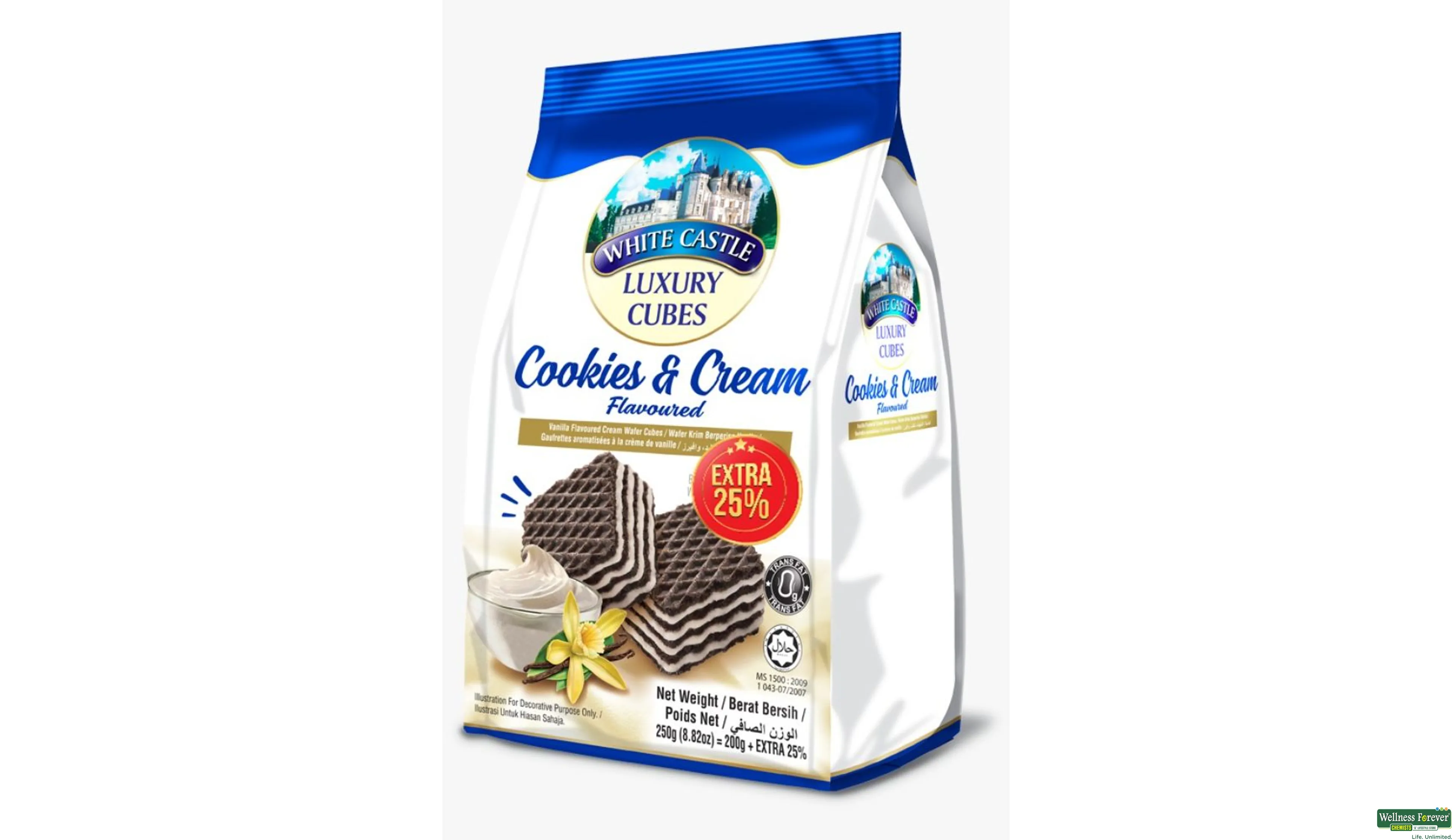 WHITE CASTLE CUBES COOKIES & CRM 200GM- 1, 200GM, 