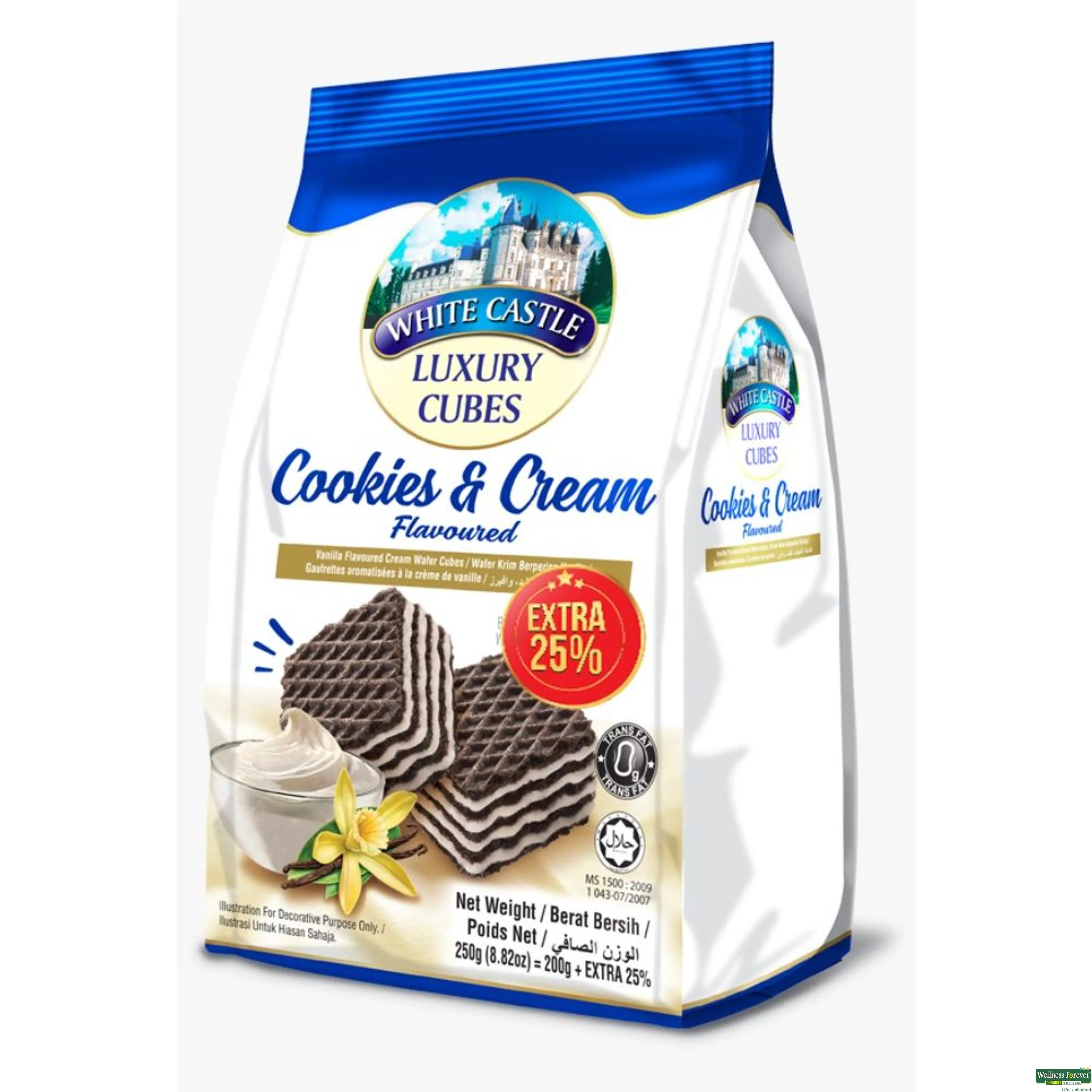 WHITE CASTLE CUBES COOKIES & CRM 200GM-image