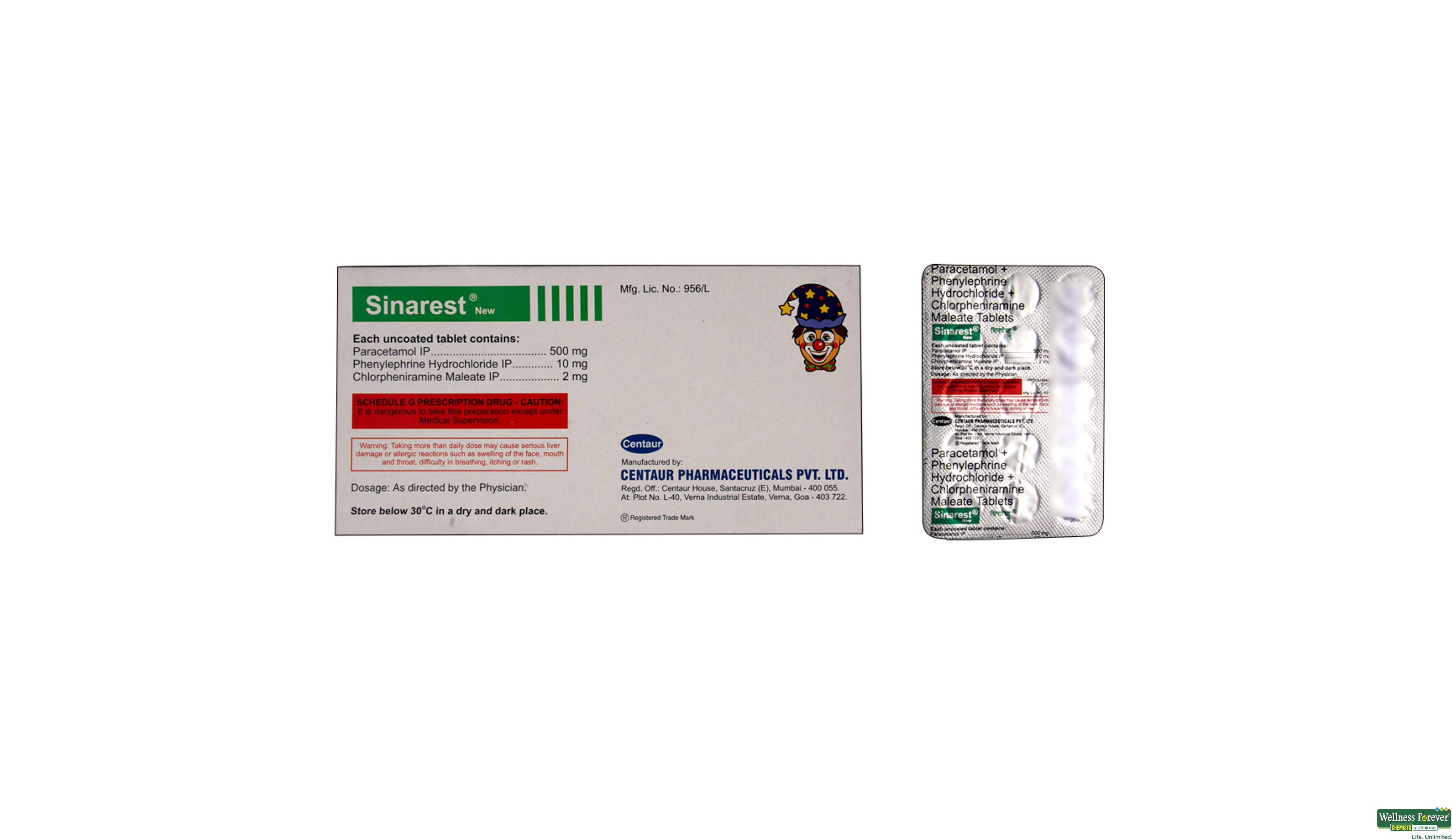 SINAREST NEW 15TAB- 2, 15TAB, • Reduces symptoms of the common cold and flu.
• Alleviates nasal congestion and sinus pressure.
• Reduces fever and body aches.