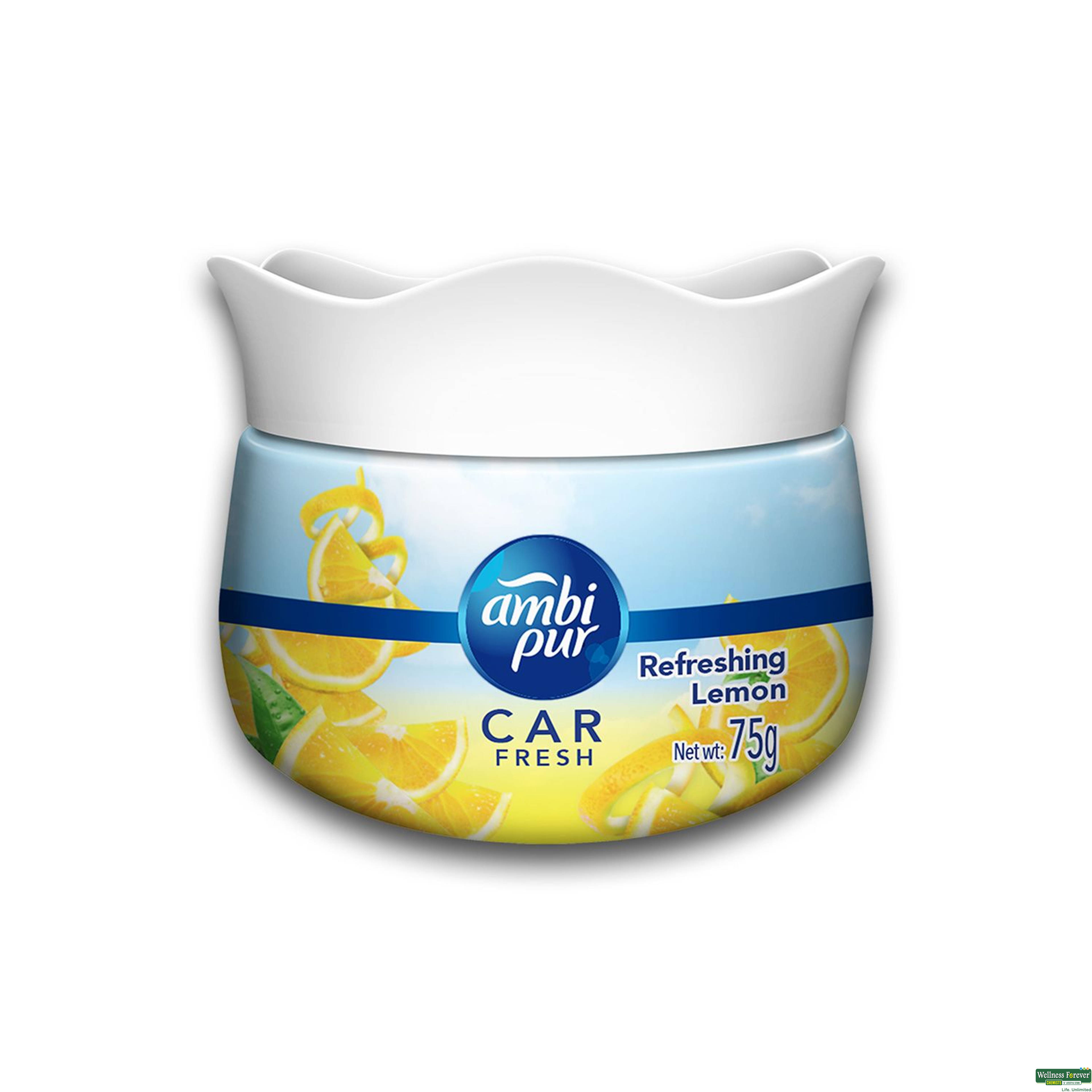 Ambi Pur Car Freshener Gel Refreshing Lemon 75g-image