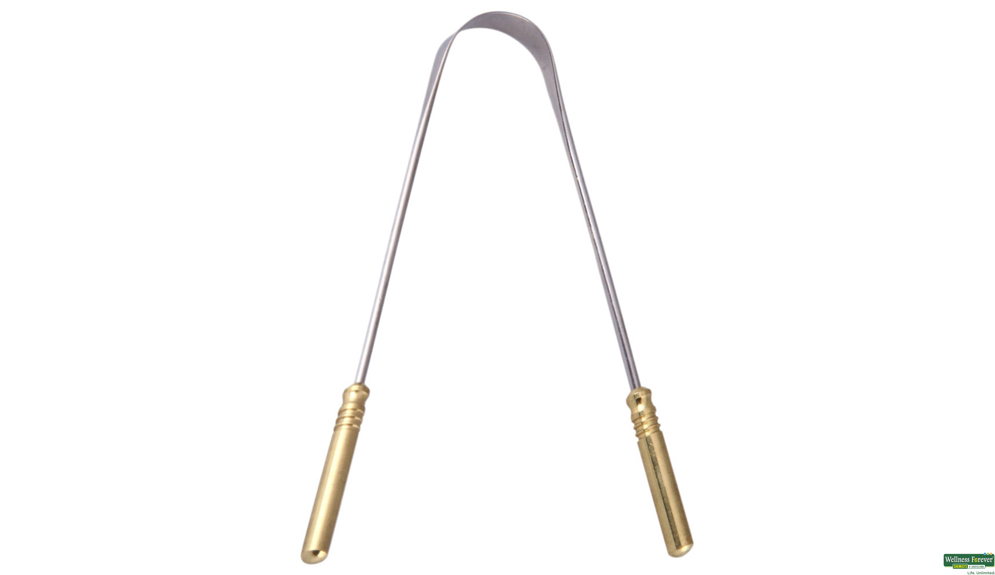 GUBB TONGUE CLEANER BRASS HANDLE G+ 1PC- 1, 1PC, 