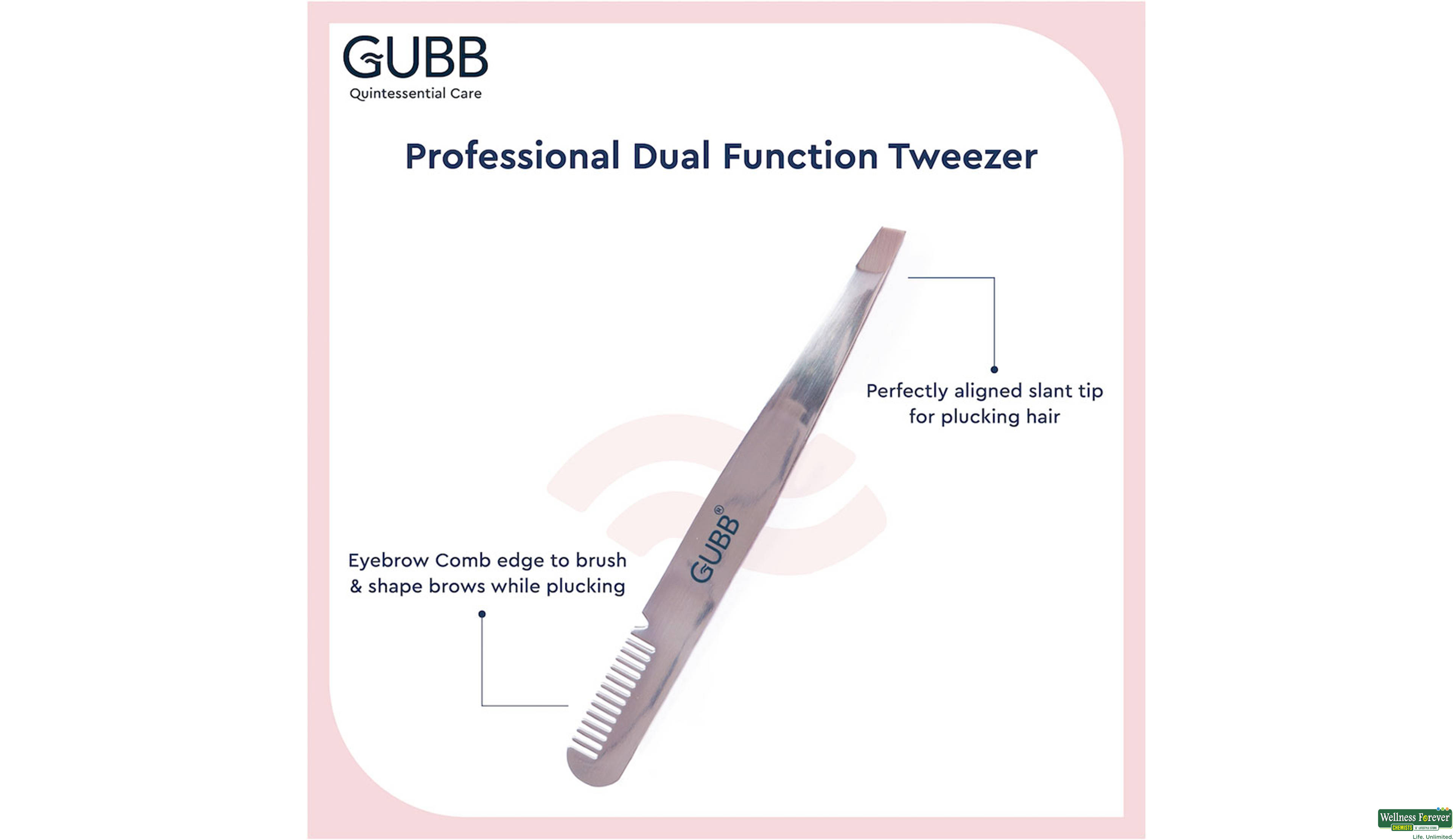 GUBB TWEEZER DUAL FUNCTION 1PC- 3, 1PC, 