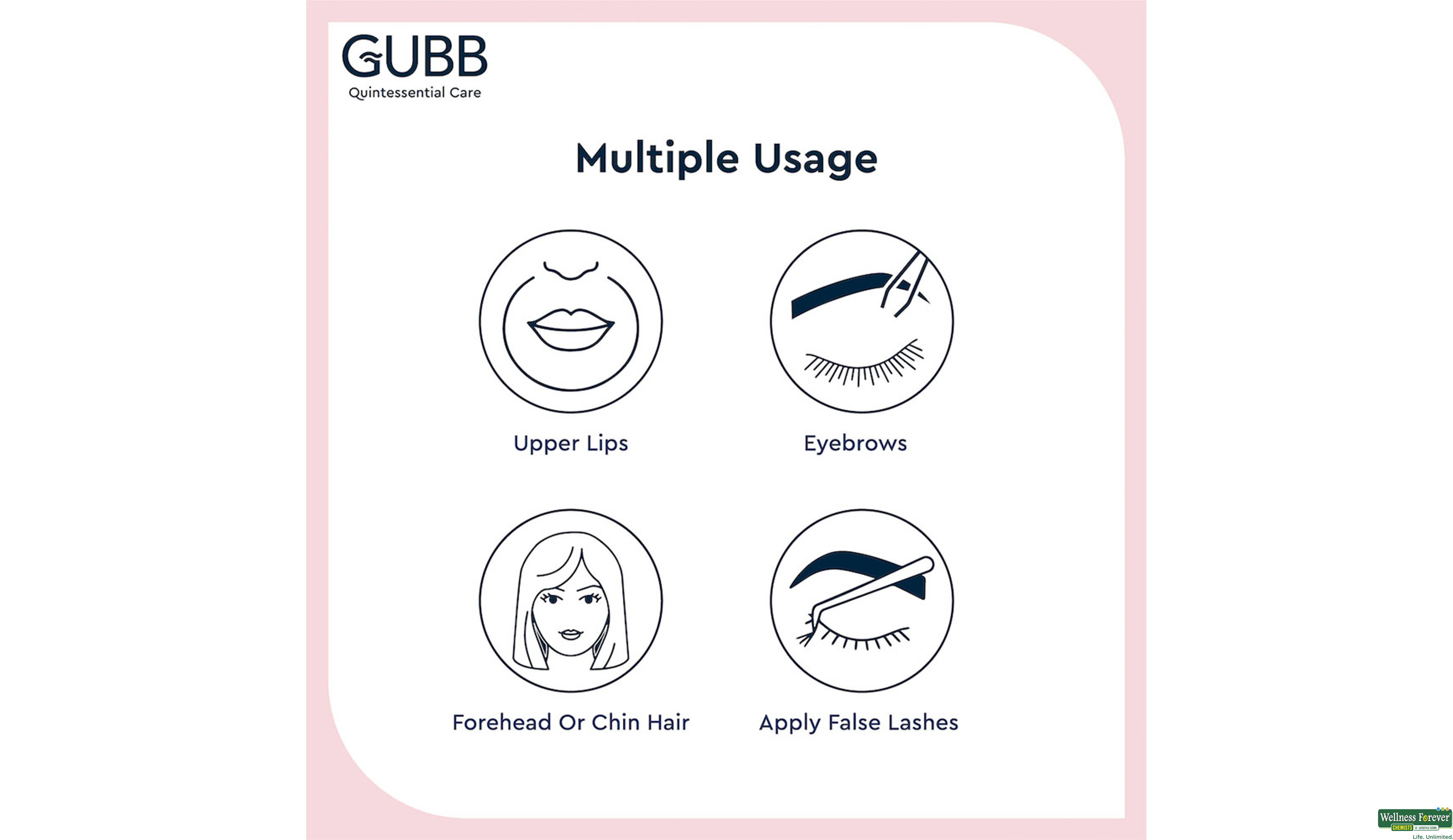 GUBB TWEEZER DUAL FUNCTION 1PC- 4, 1PC, 