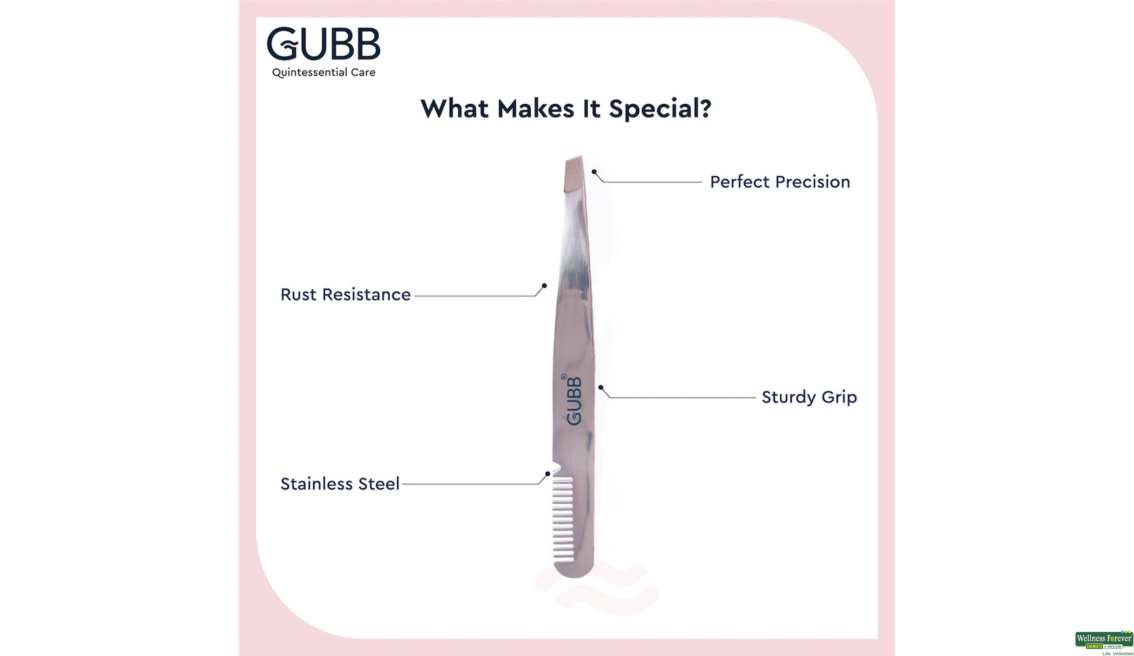 GUBB TWEEZER DUAL FUNCTION 1PC- 5, 1PC, 