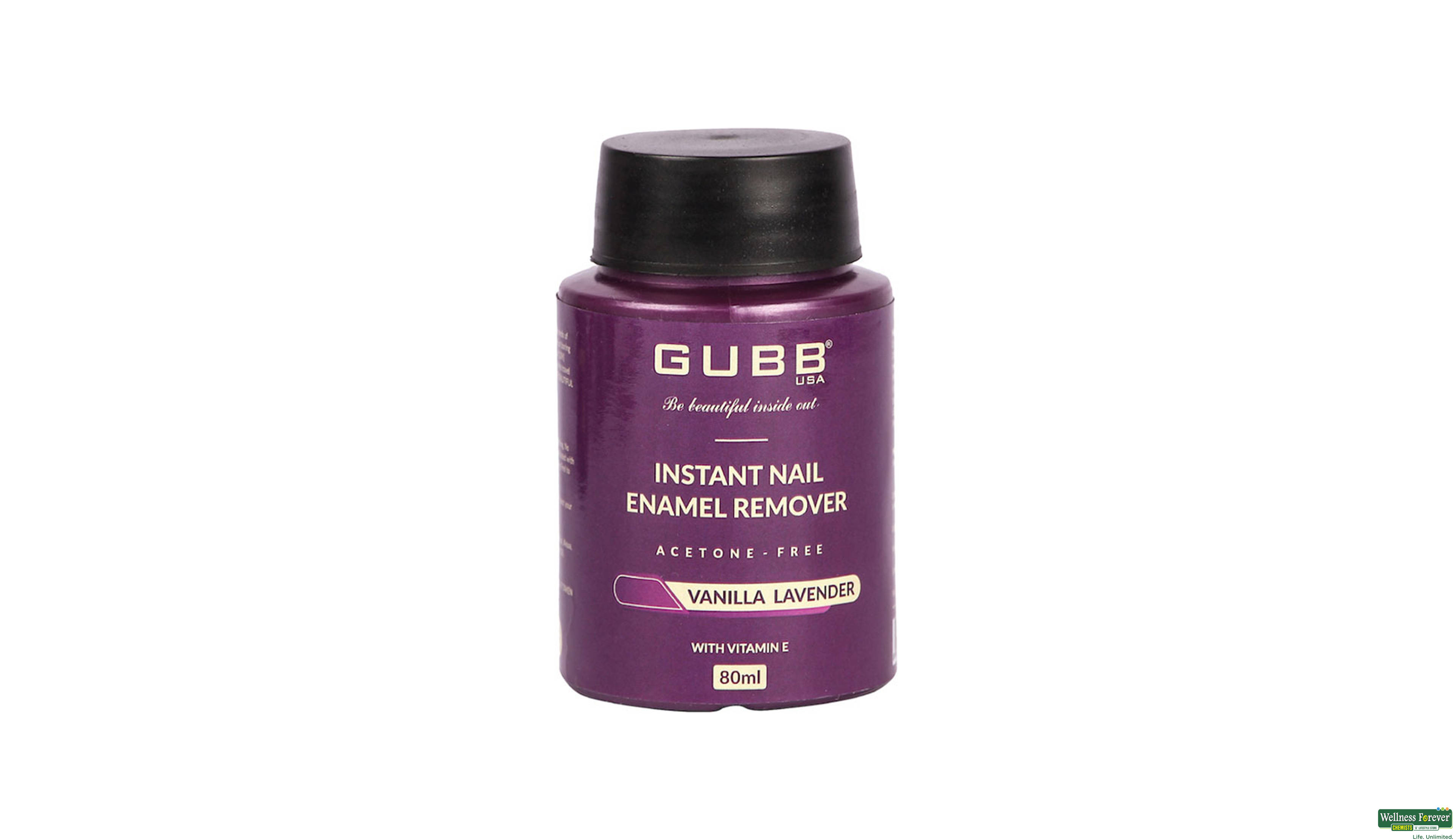 GUBB INSTANT NAIL ENAMEL REMV VAN/LAV 80ML- 1, 80ML, 