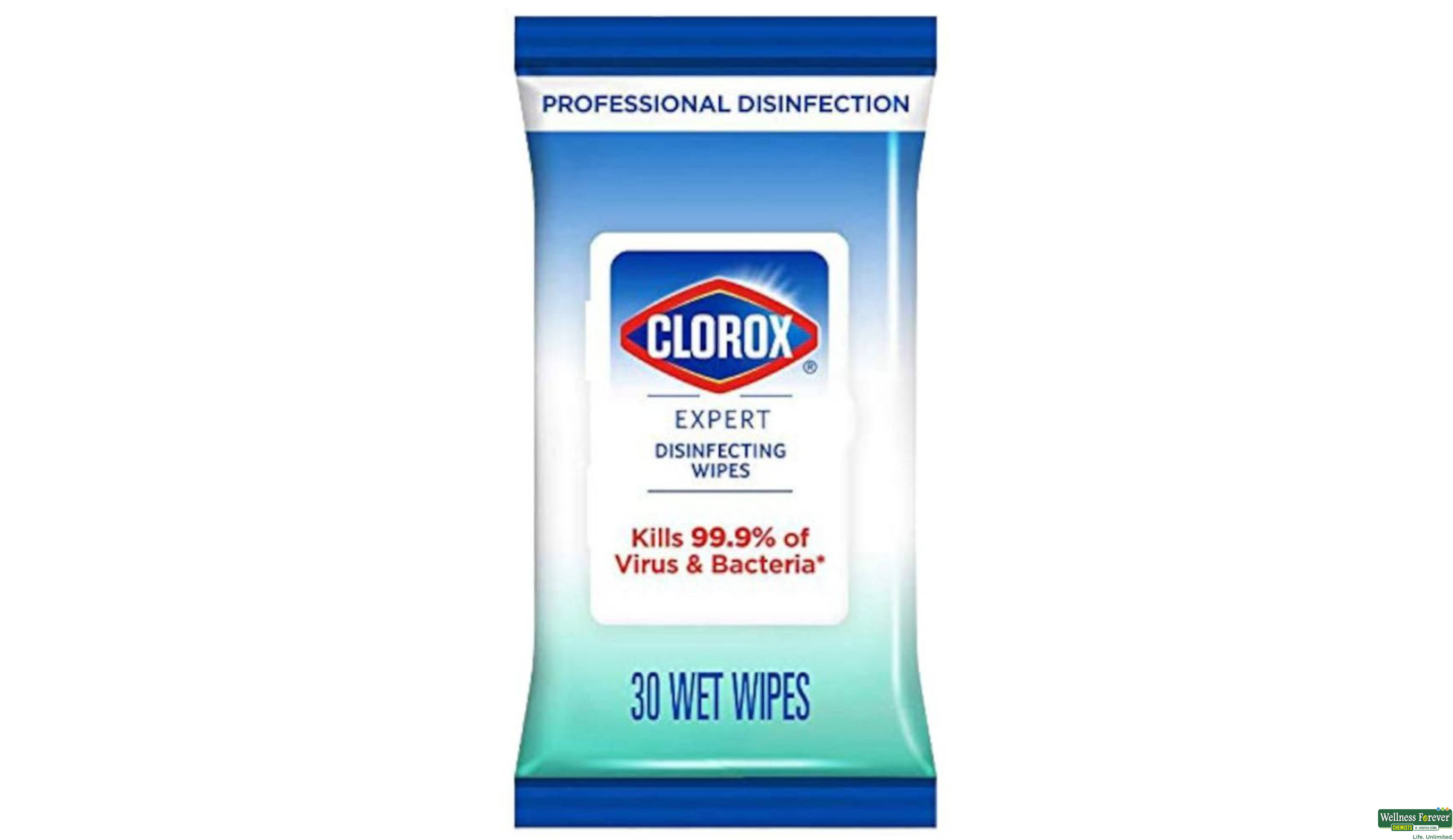 CLOROX DISINFECTING WIPES 30PC- 1, 30PC, 