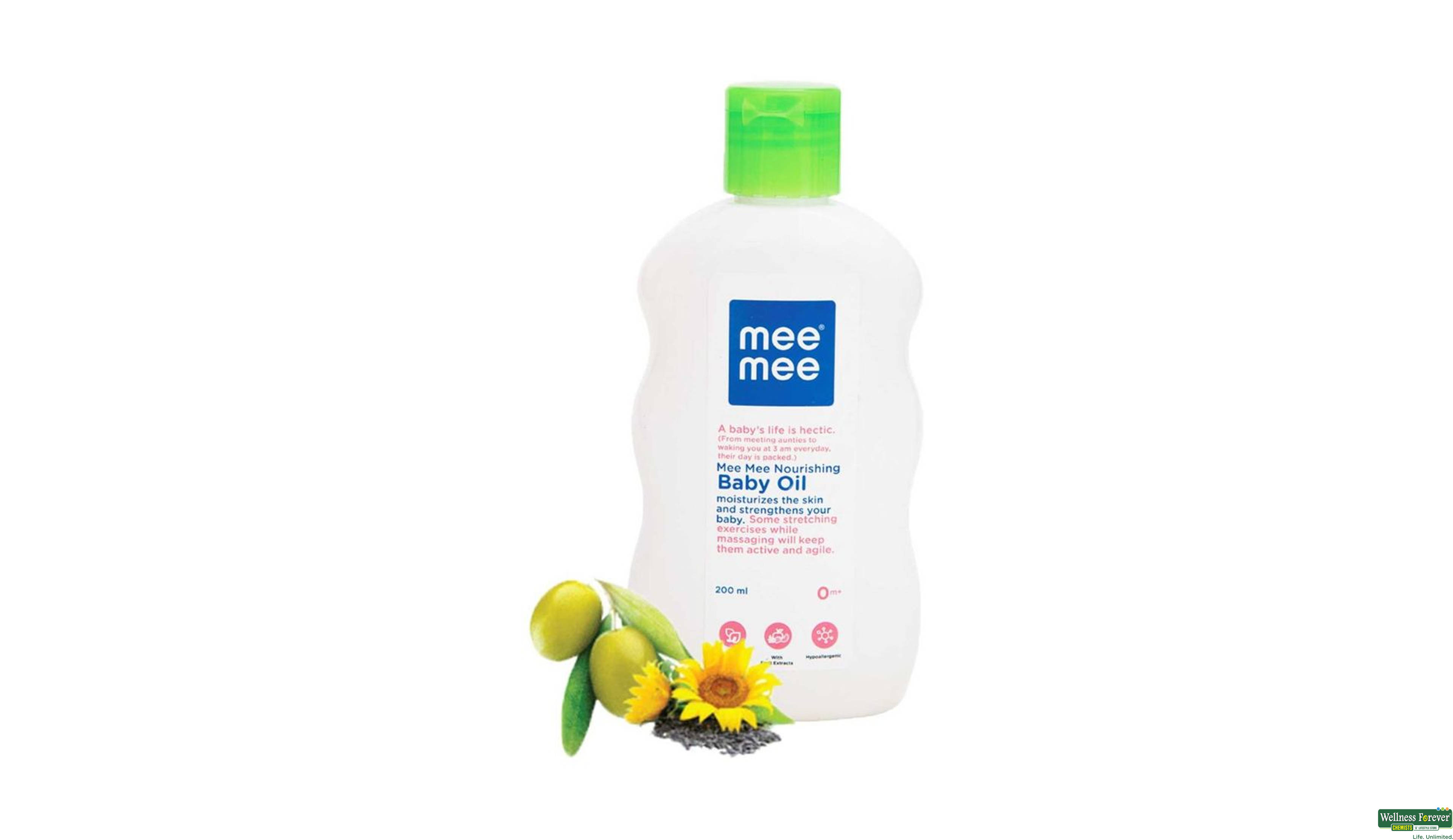 MEE MEE BABY OIL WITH FRUT 200ML- 2, 200ML, 