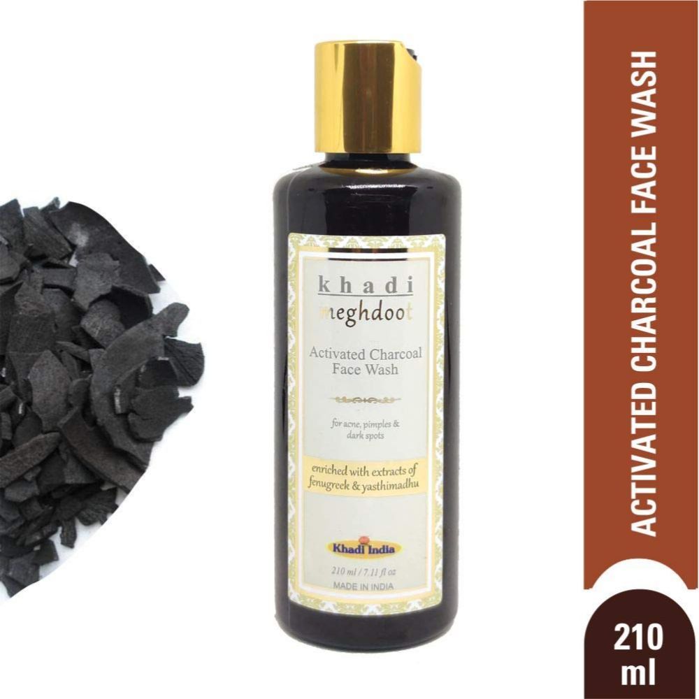 Buy Khadi Meghdoot Activated Charcoal Face Wash, 210 ml Online at Best