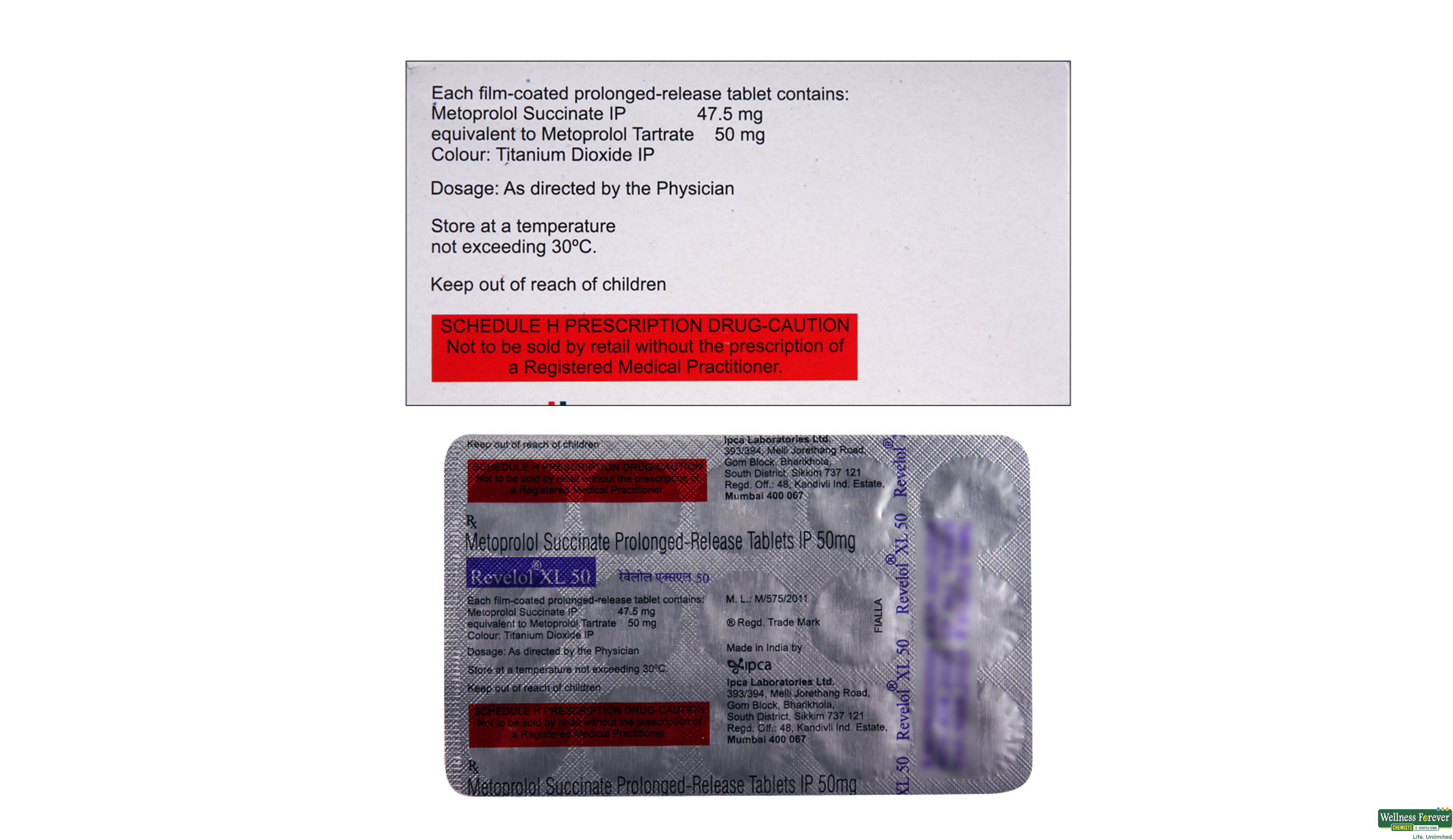 REVELOL-XL 50MG 15TAB- 2, 15TAB, 