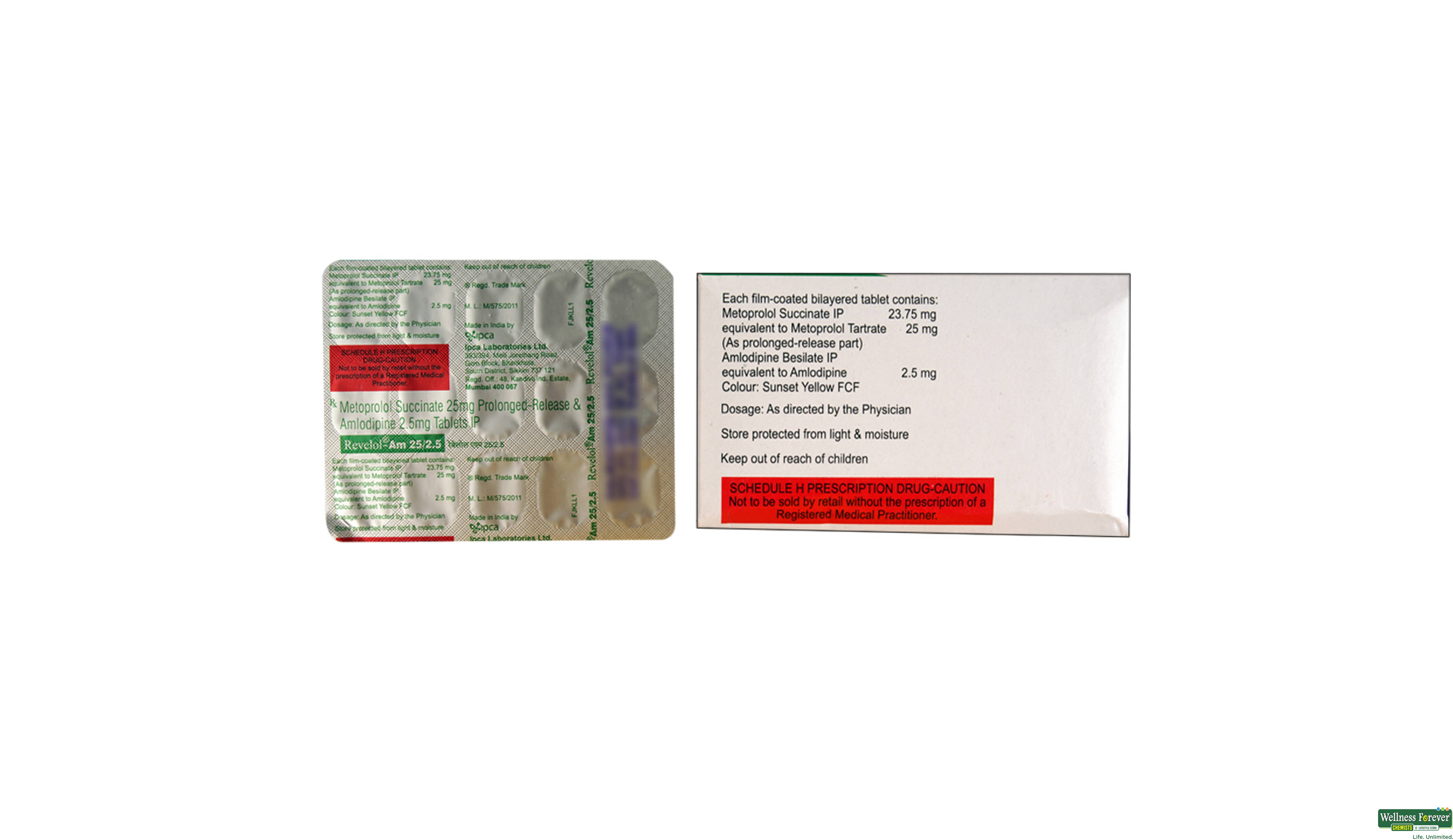 REVELOL-AM 25/2.5MG 15TAB- 2, 15TAB, 