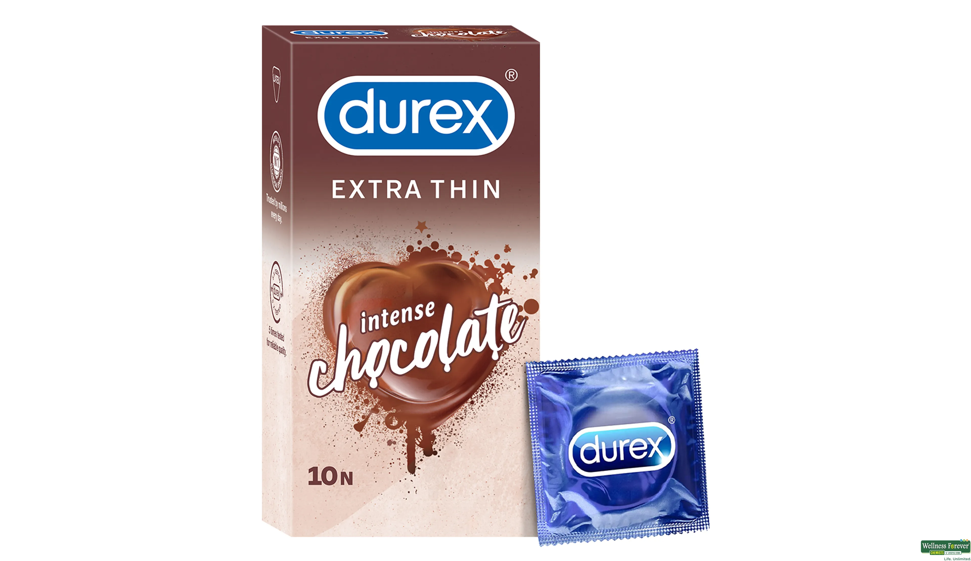 DUREX CONDOM INTENSE CHOC 10PC- 1, 10PC, 