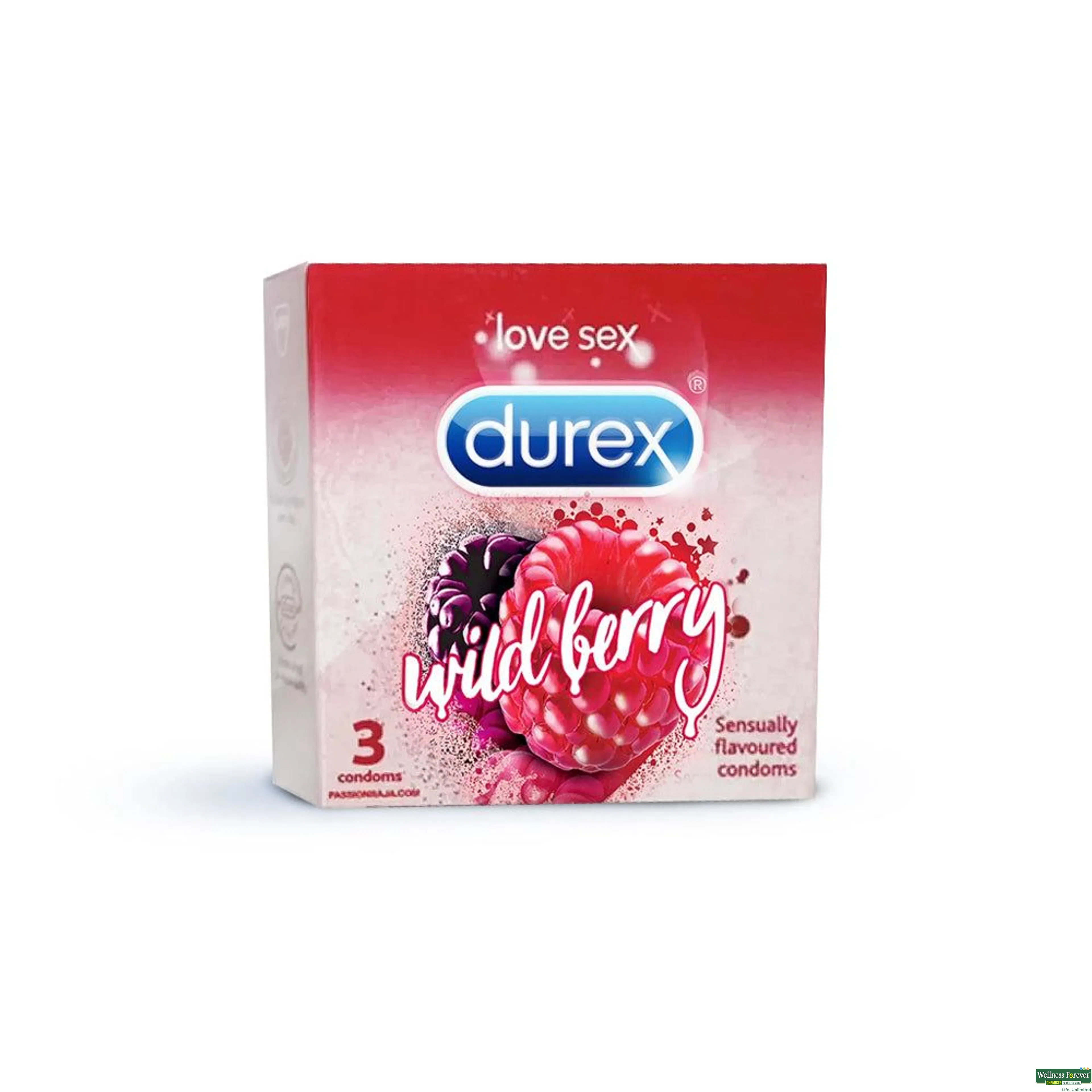 DUREX CONDOM WILD STRAWBERRY 3PC-image