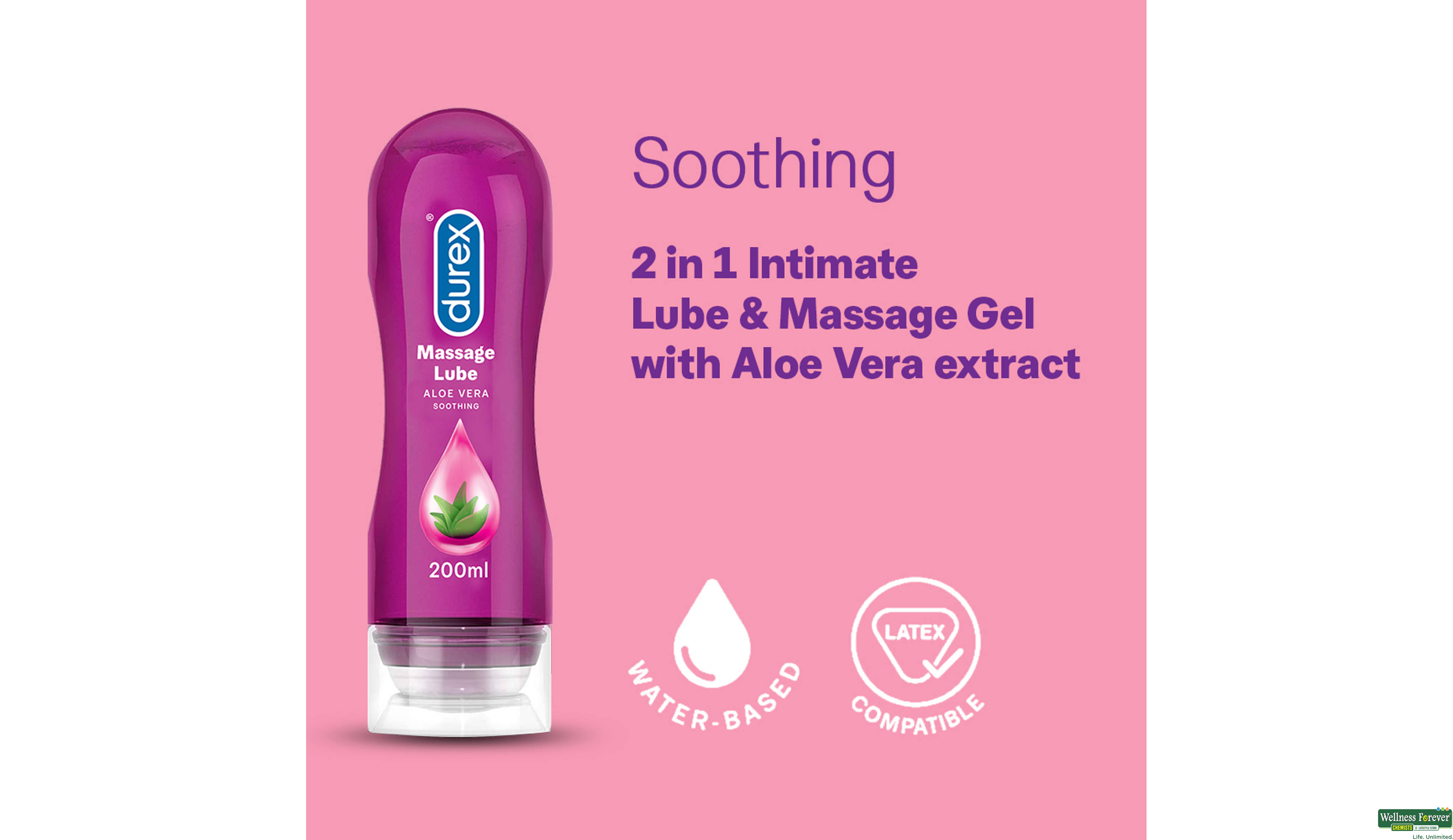 DUREX LUBES GEL ALOE 200ML- 3, 200ML, 