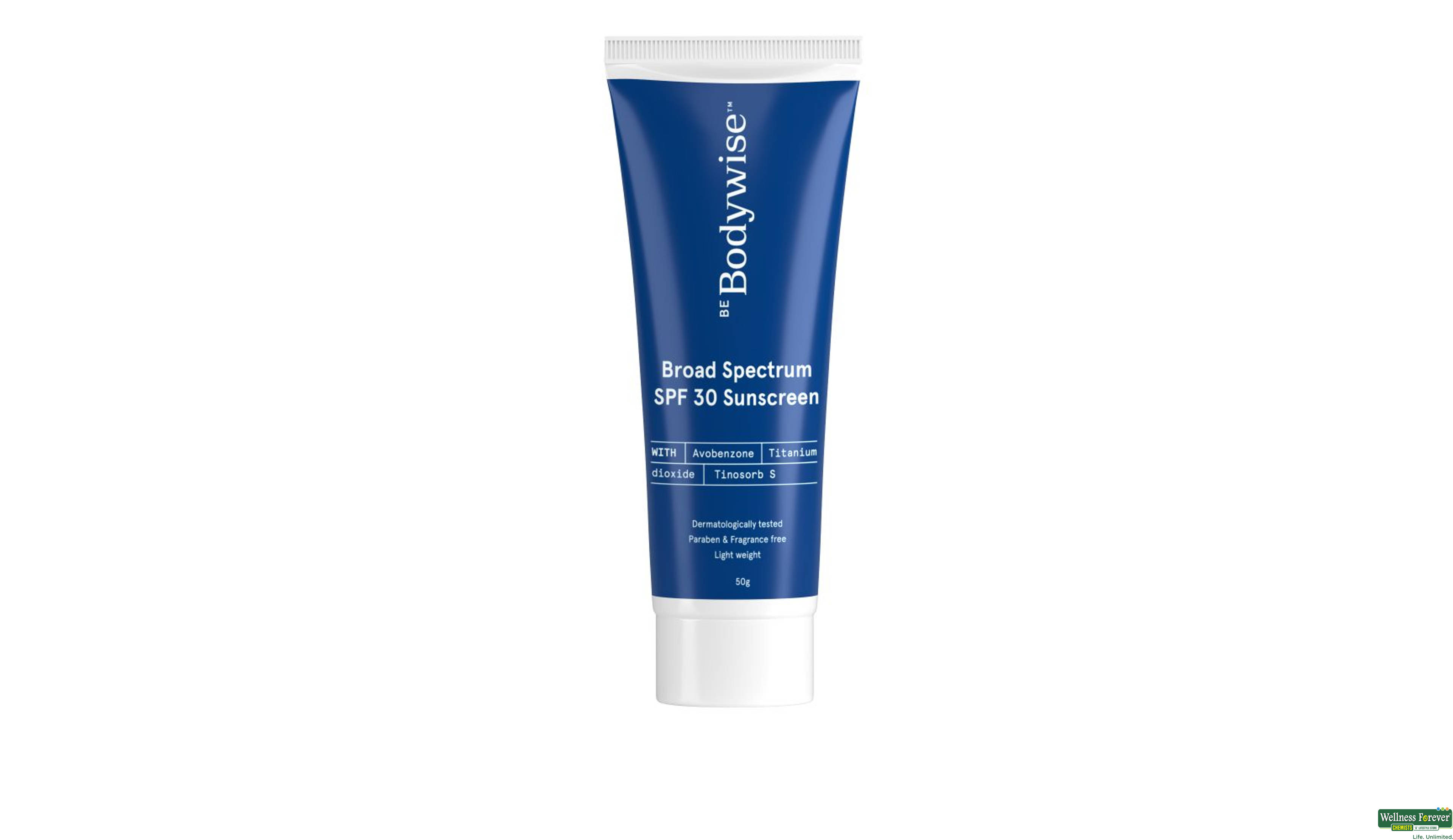 BE BODYWISE BROAD SPEC SPF30 SUNSCREEN 50GM ##- 1, 50GM, 