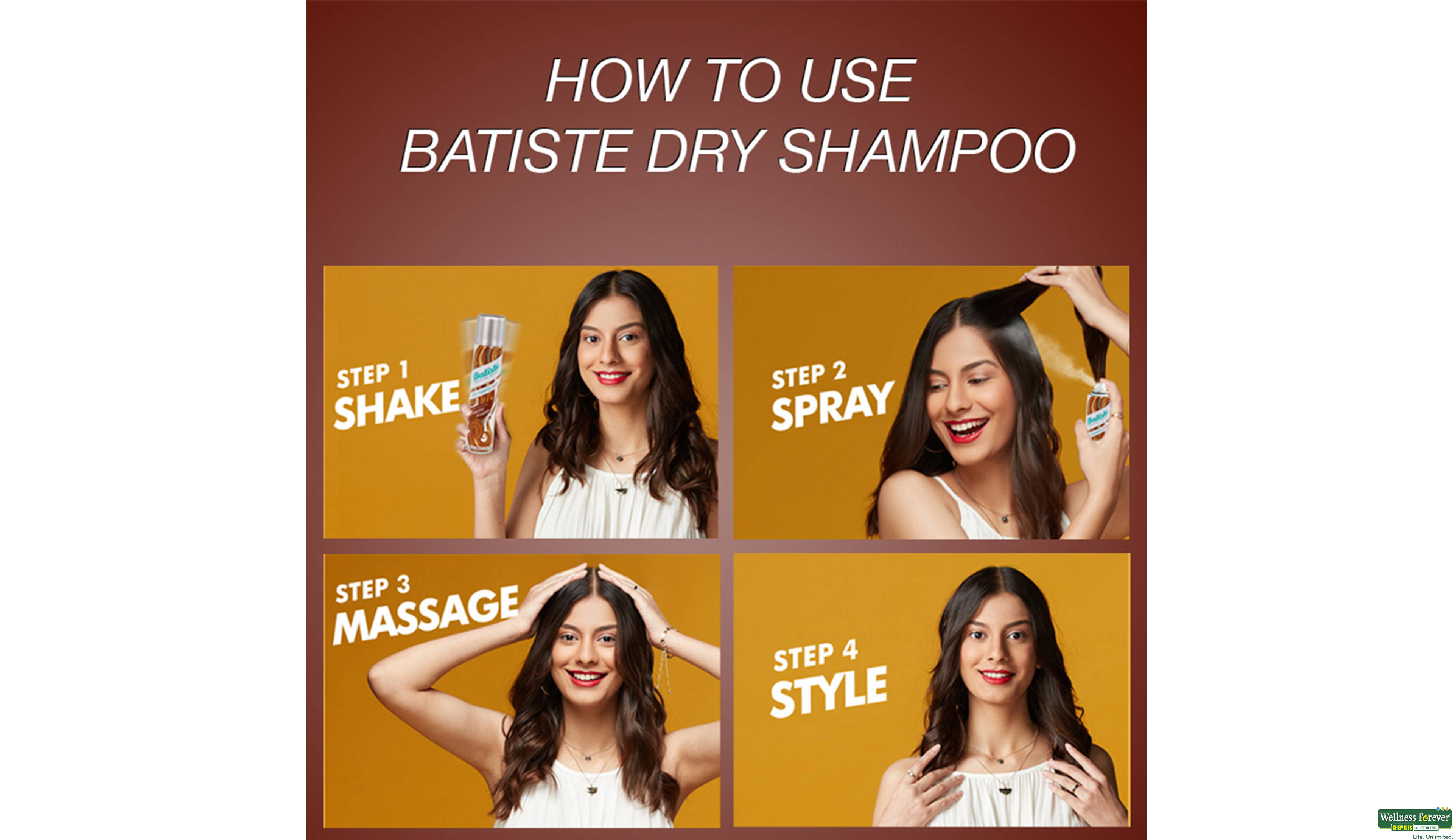 BATISTE DRY SHAMP DIVINE DARK 200ML- 7, 200ML, 