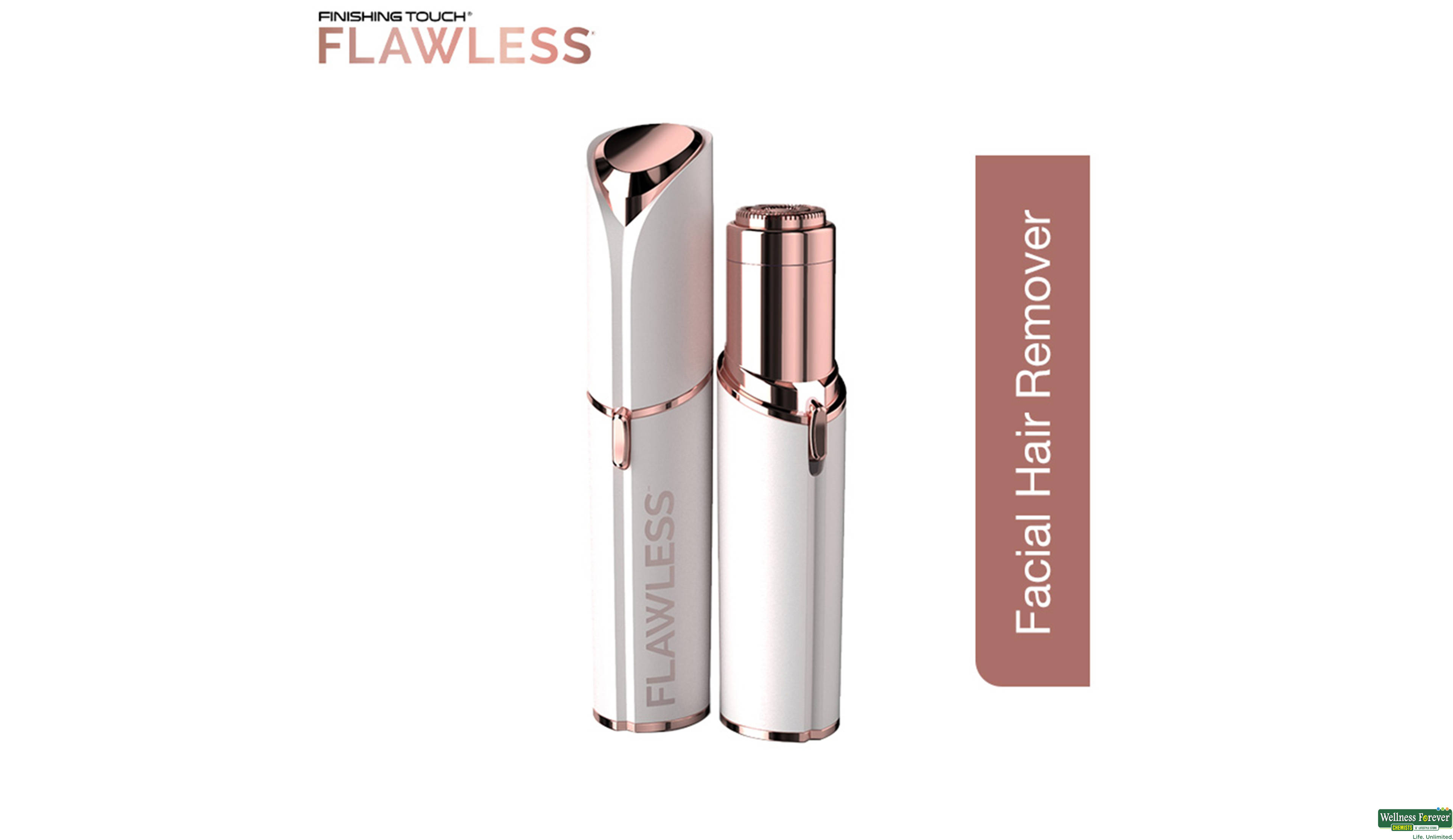 FLAWLESS FACIAL HAIR RMOVER WHITE 1PC- 1, 1PC, 