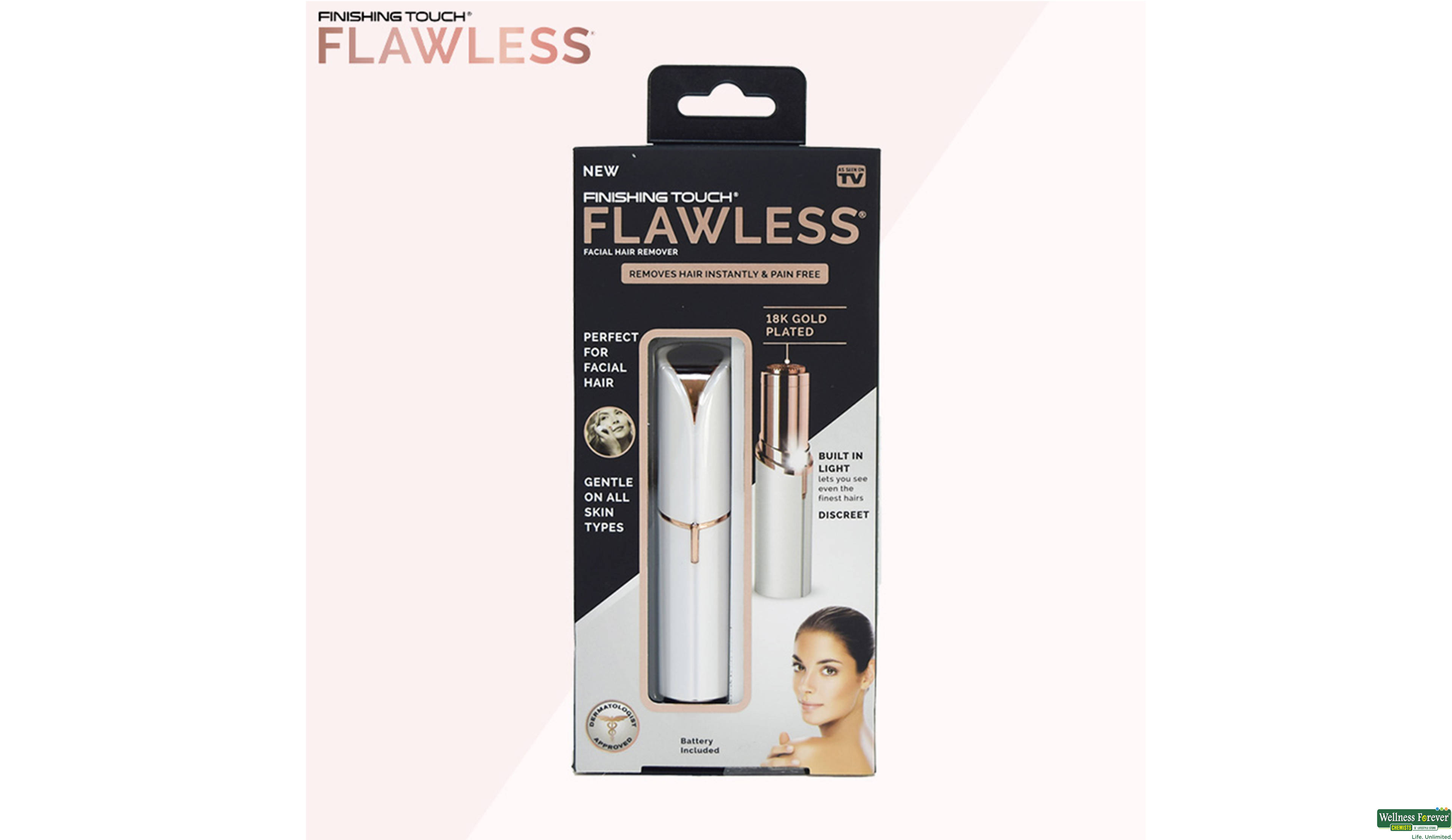 FLAWLESS FACIAL HAIR RMOVER WHITE 1PC- 5, 1PC, 