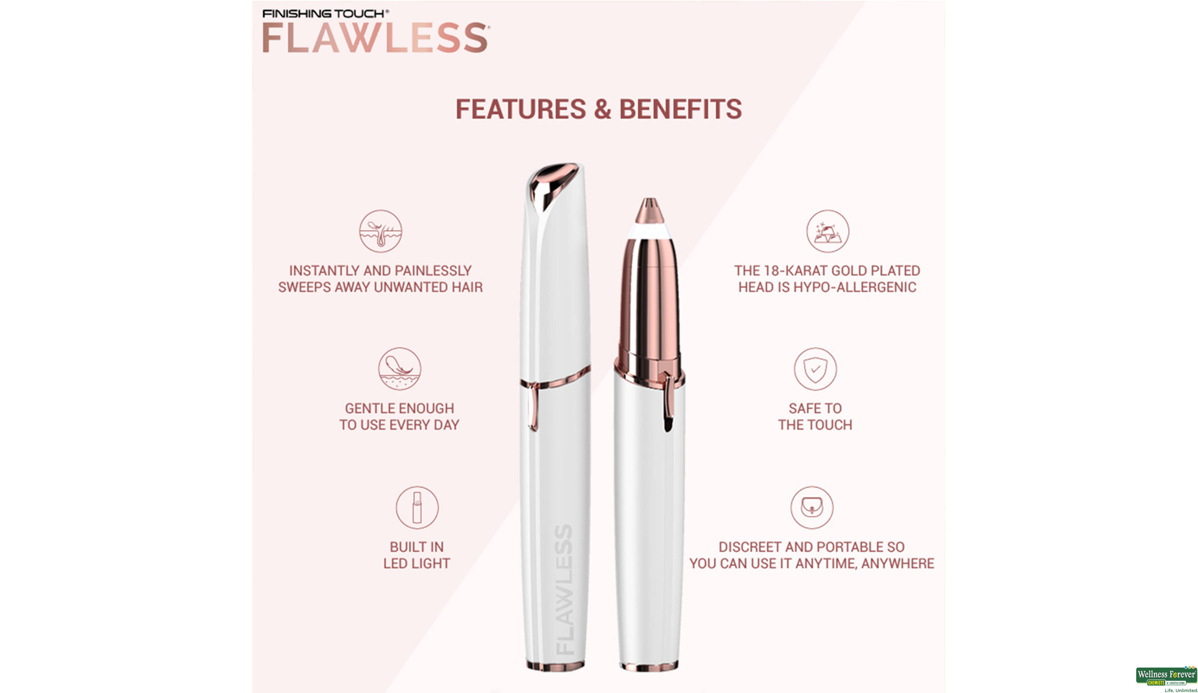 FINISHING TOUCH FLAWLESS BROWS WHITE 1PC- 4, 1PC, 