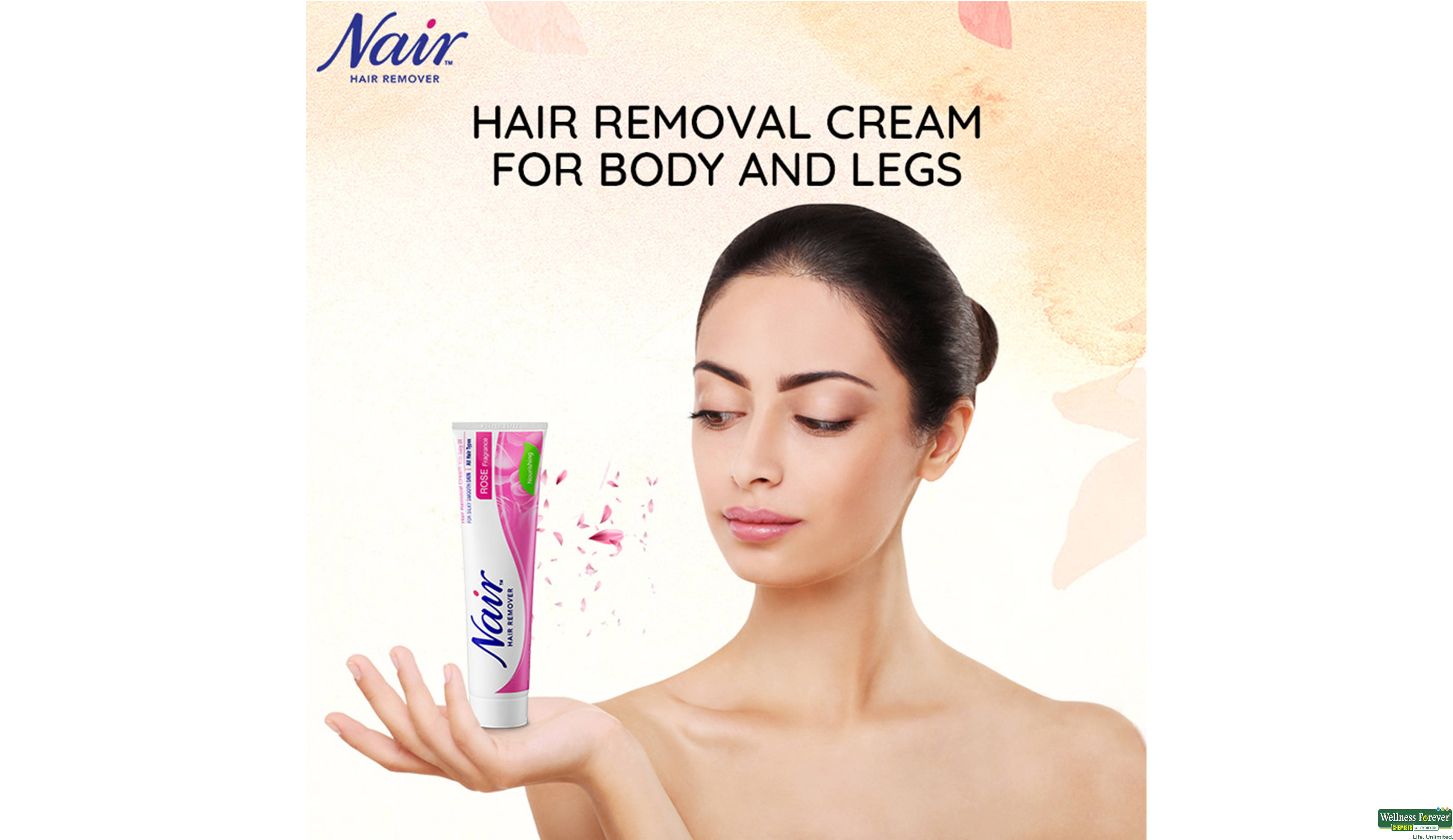 NAIR HAIR REMOVER CREAM ROSE FRAGRANCE 110GM- 2, 110GM, 
