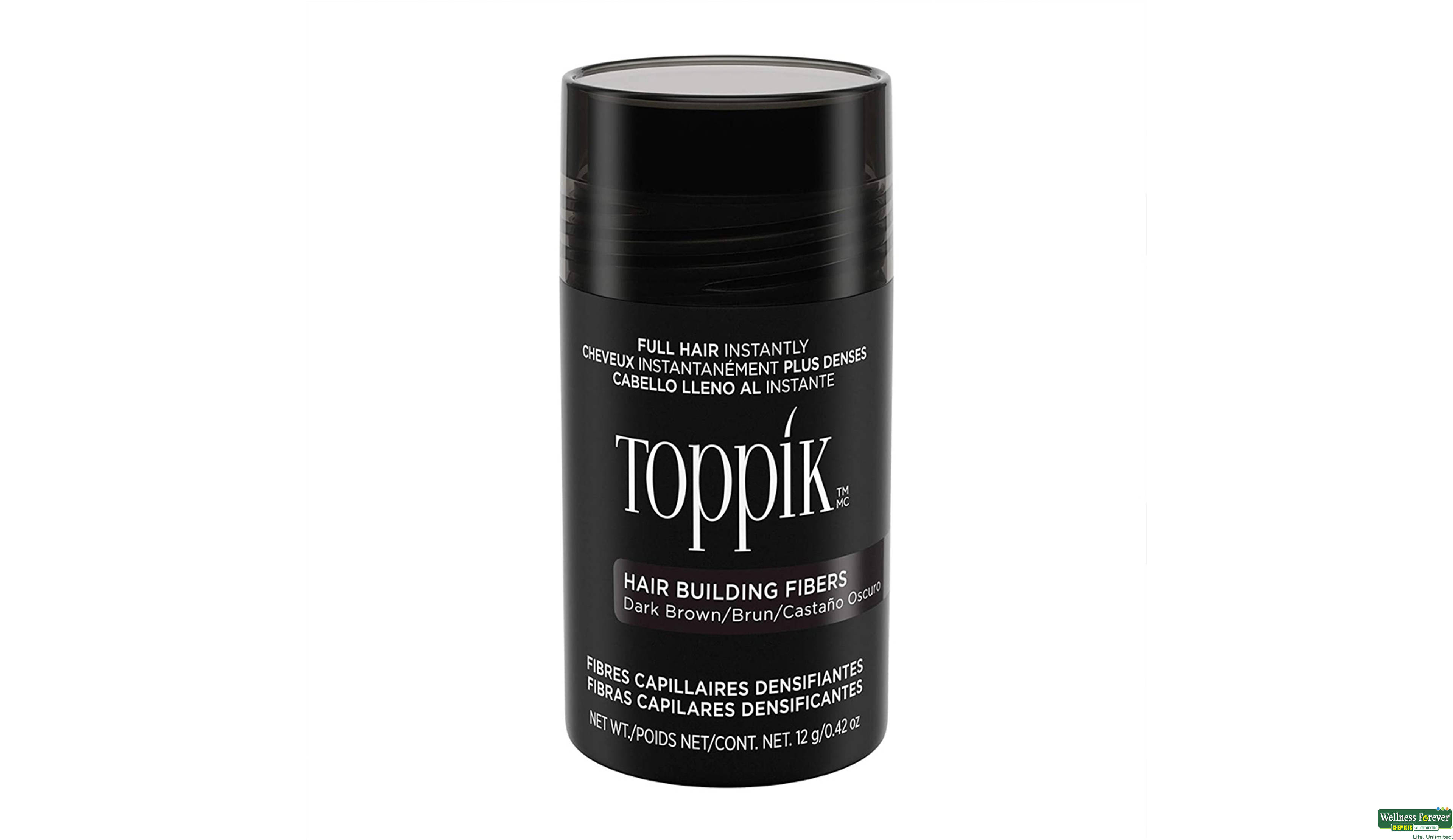 TOPPIK HAIR BUILDING FIBERS BROWN 12GM- 1, 12GM, null
