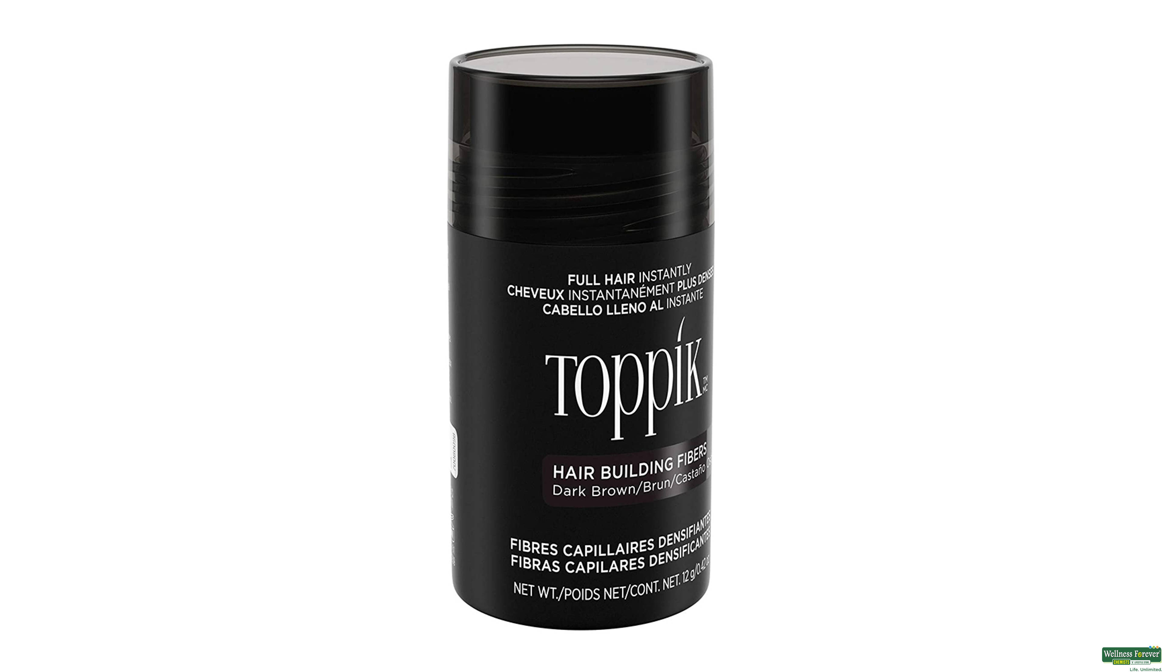 TOPPIK HAIR BUILDING FIBERS BROWN 12GM- 2, 12GM, null