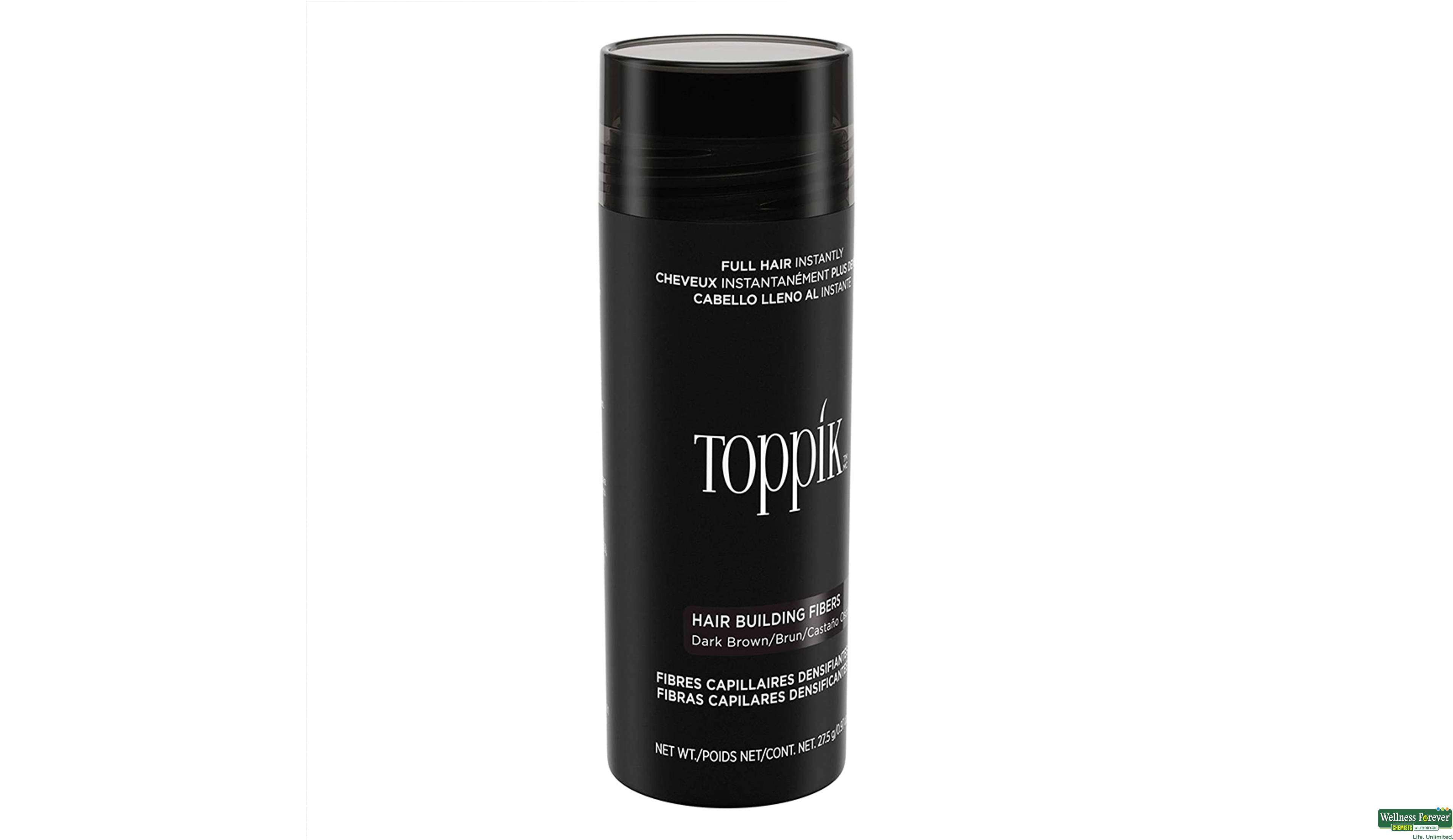 TOPPIK HAIR BLDG FIBERS BLACK 27.5GM- 6, 1.75LTR, null
