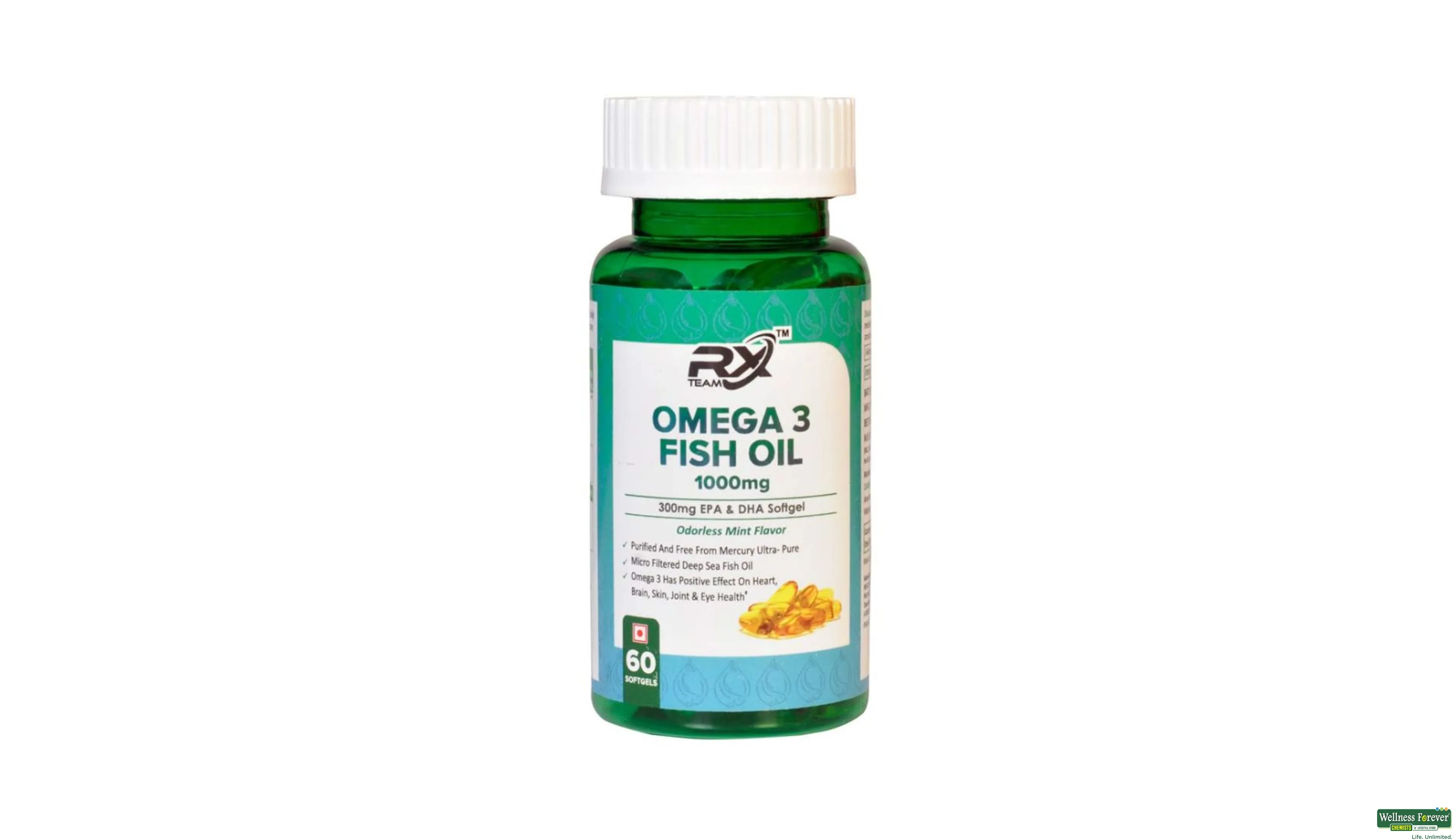 TEAM RX OMEGA 3 FISH OIL 1000MG 60TAB- 1, 60TAB, null