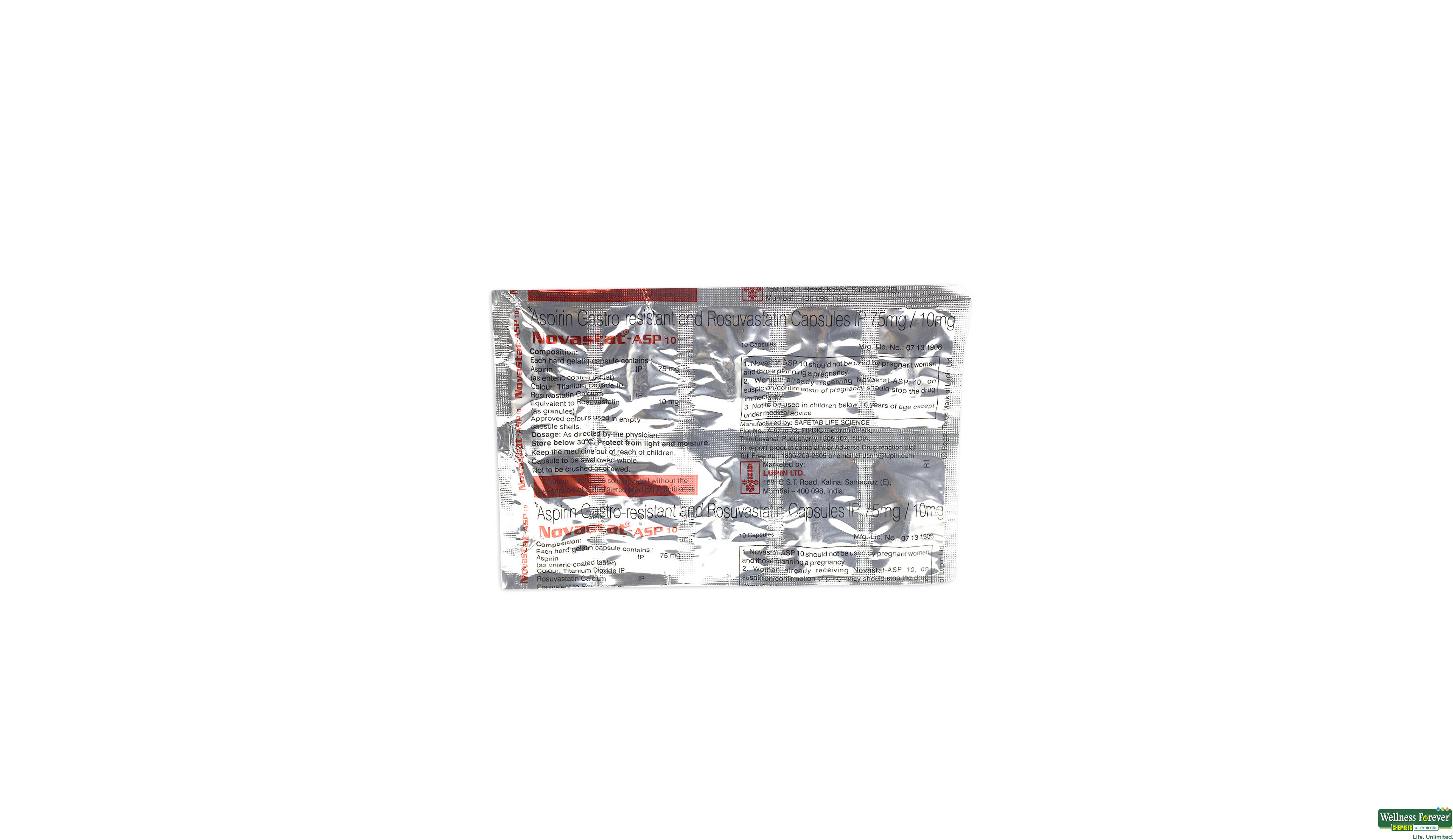 NOVASTAT ASP 10MG 10CAP- 1, 10CAP, 