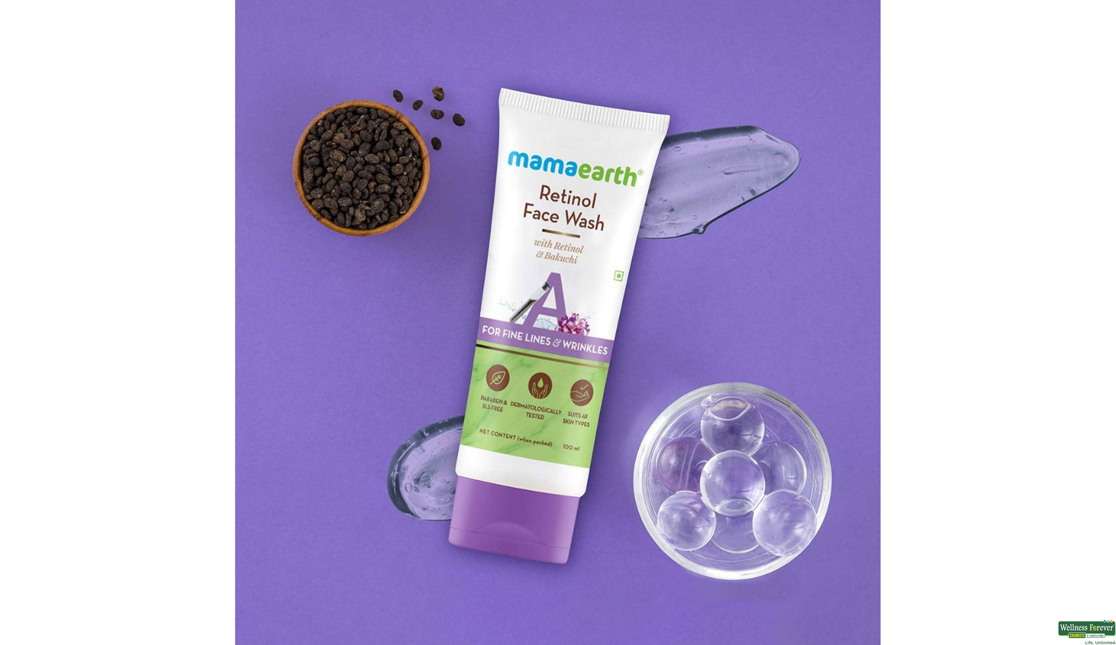 MAMAEARTH RETINOL FACE WASH 100ML- 2, 100ML, 