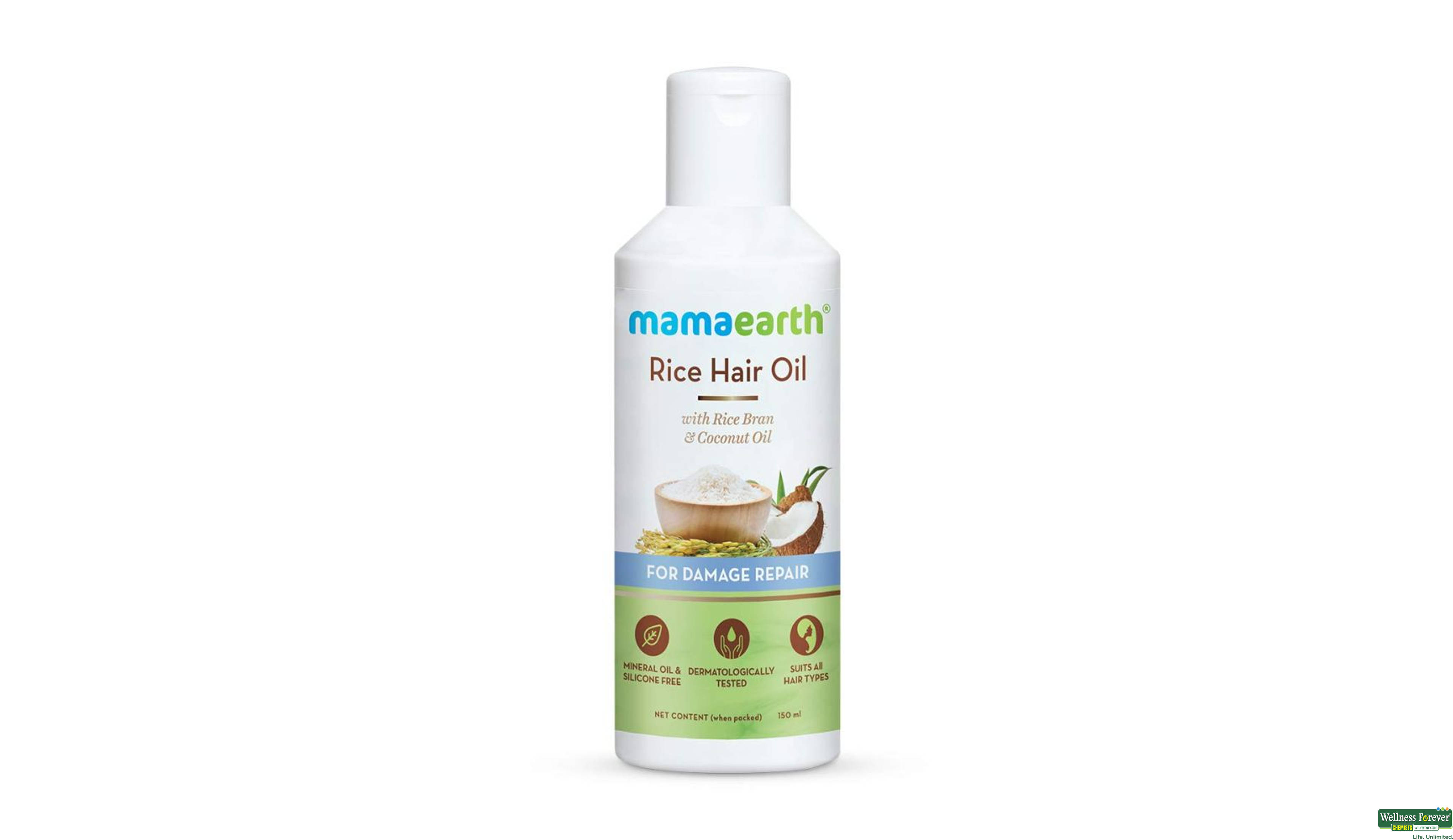 MAMAEARTH RICE HAIR OIL 150ML- 1, 150ML, 