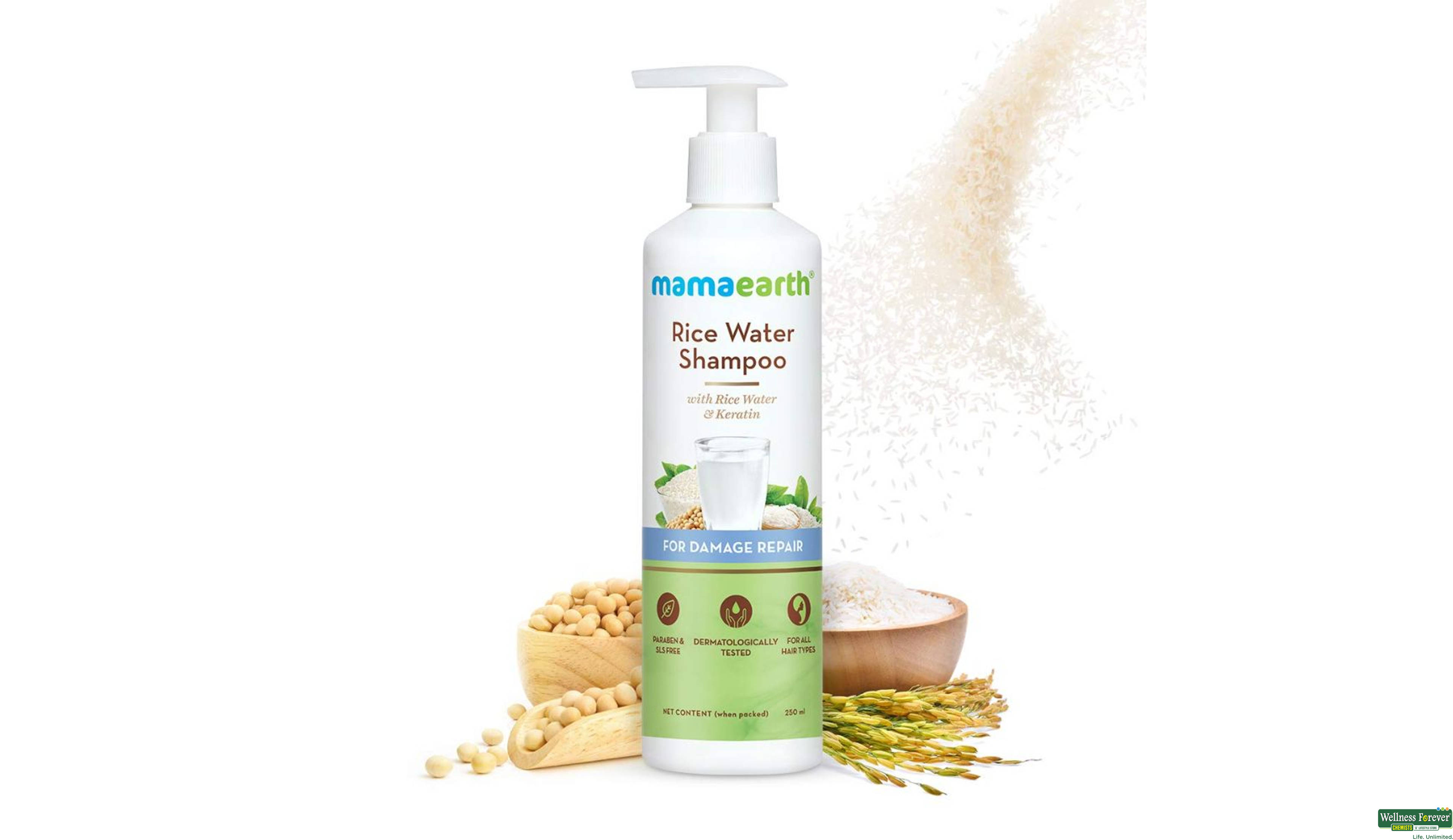 MAMAEARTH RICE SHAMPOO 250ML- 2, 250ML, 