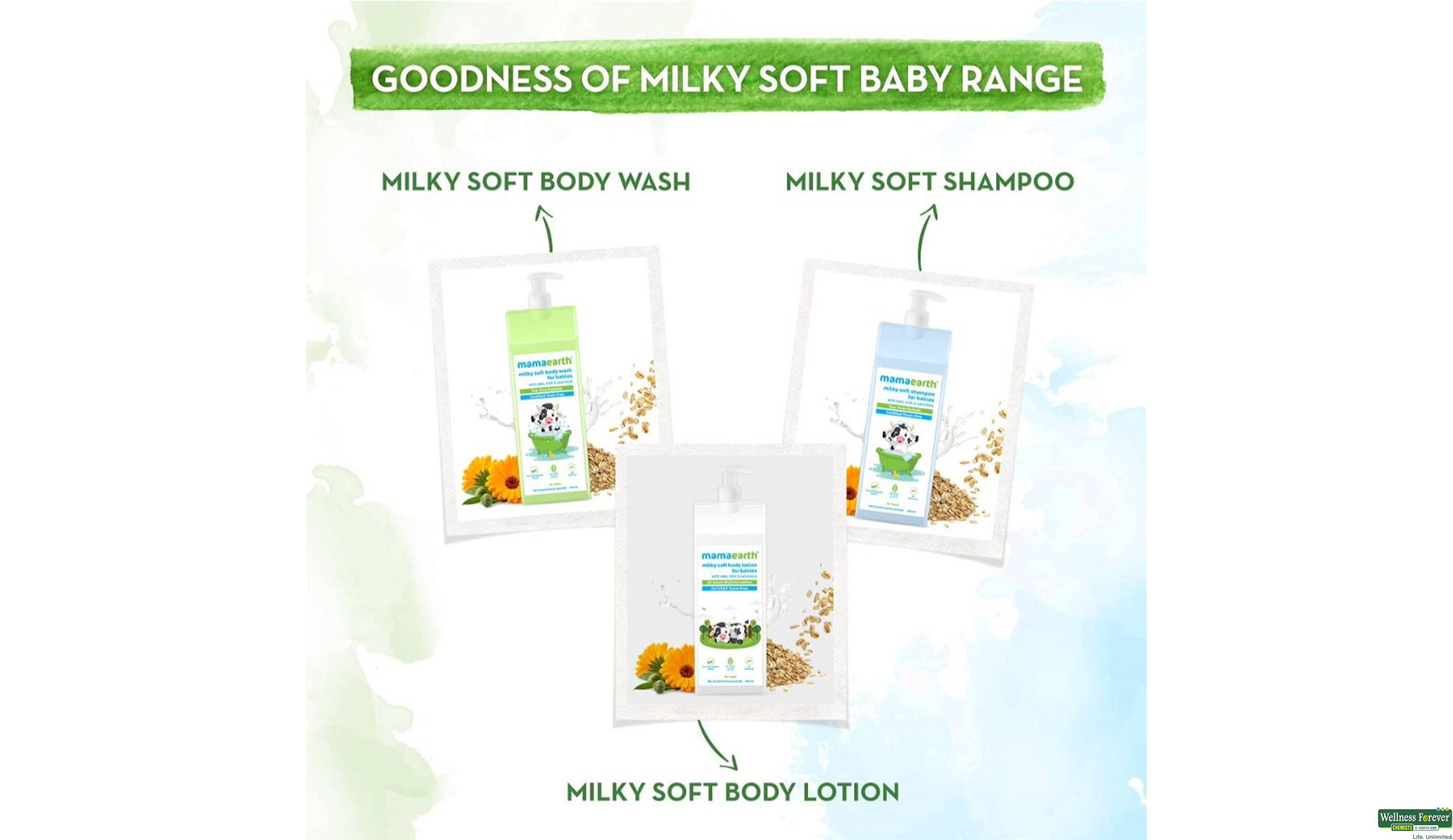 MAMAEARTH MILKY BODY WASH 400ML- 6, 400ML, 