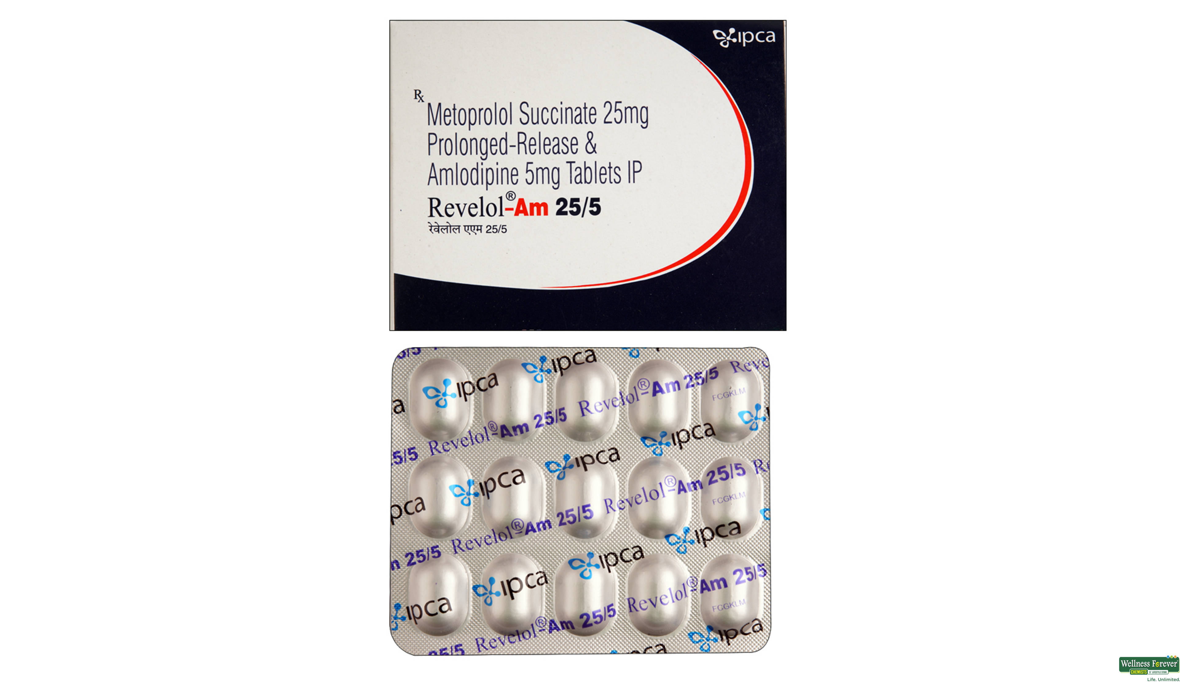 REVELOL-AM 25/5MG 15TAB- 1, 15TAB, 