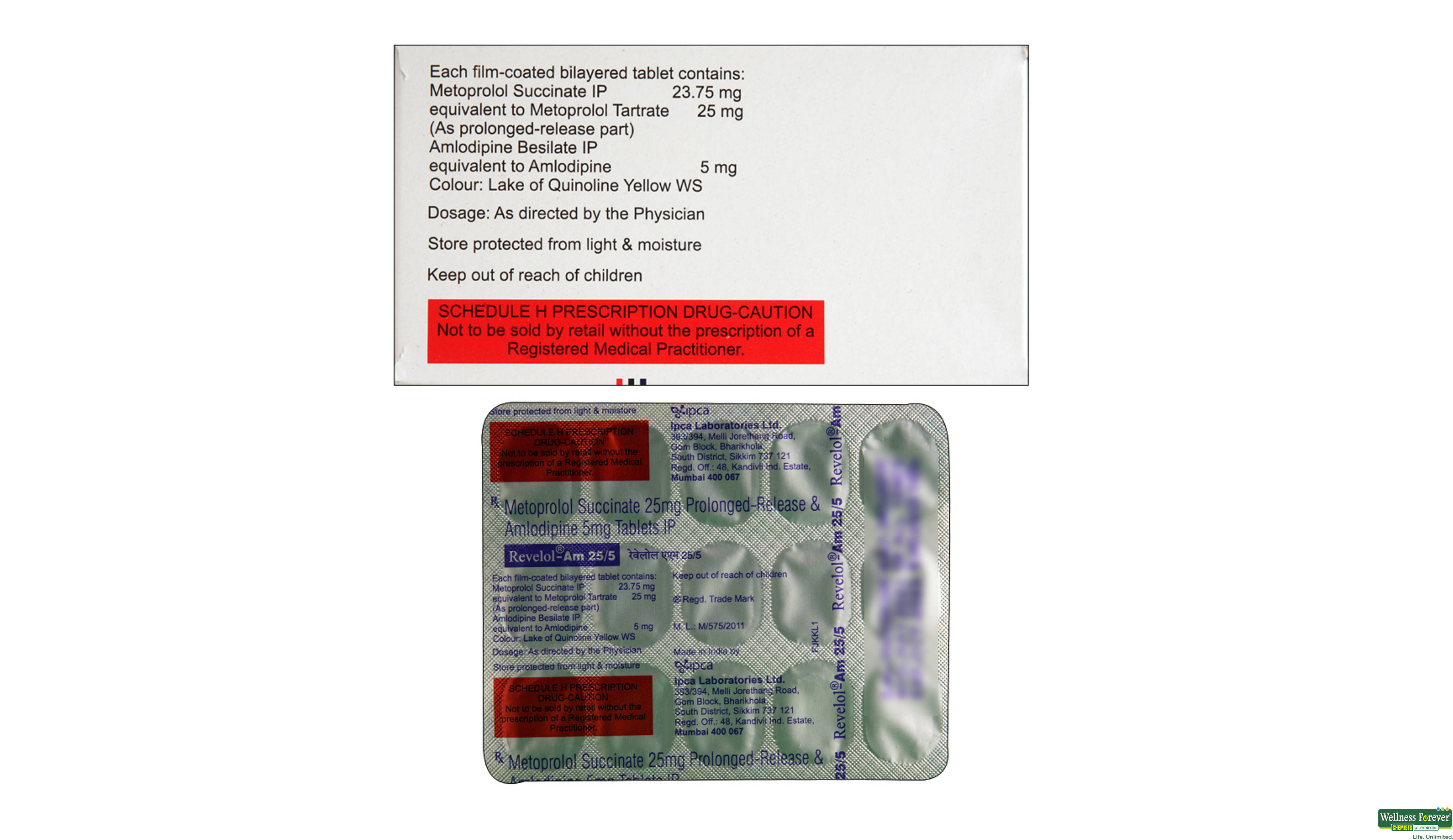 REVELOL-AM 25/5MG 15TAB- 2, 15TAB, 