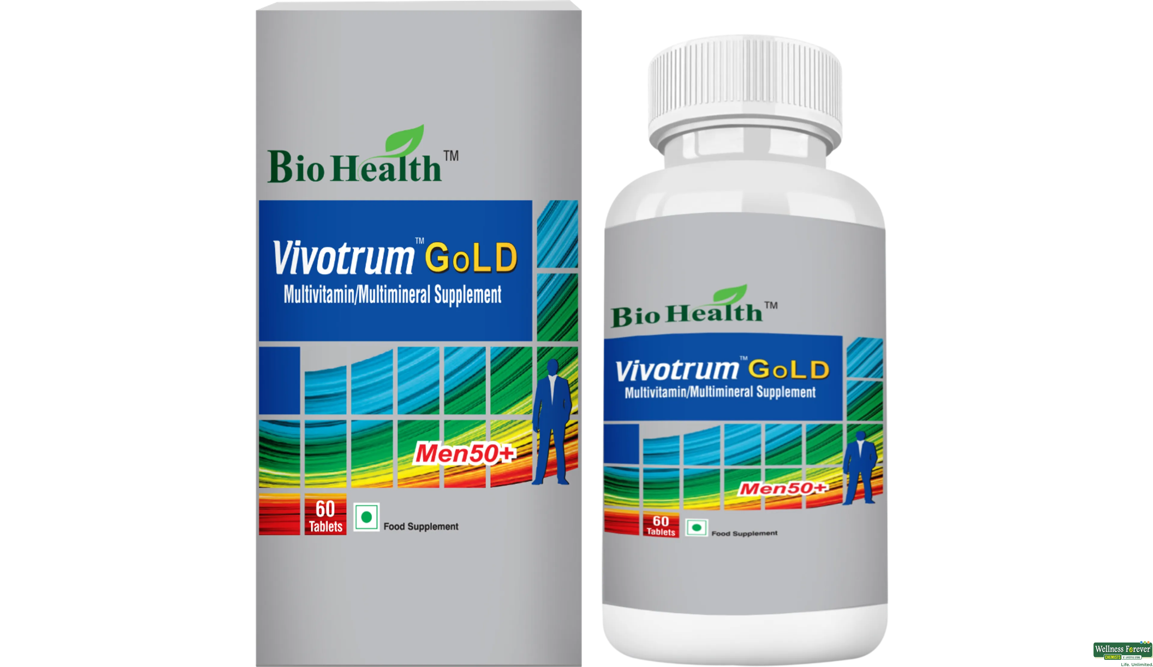 BIOHEALTH VIVOTRUM GOLD MEN50+ 60TAB- 1, 60TAB, 