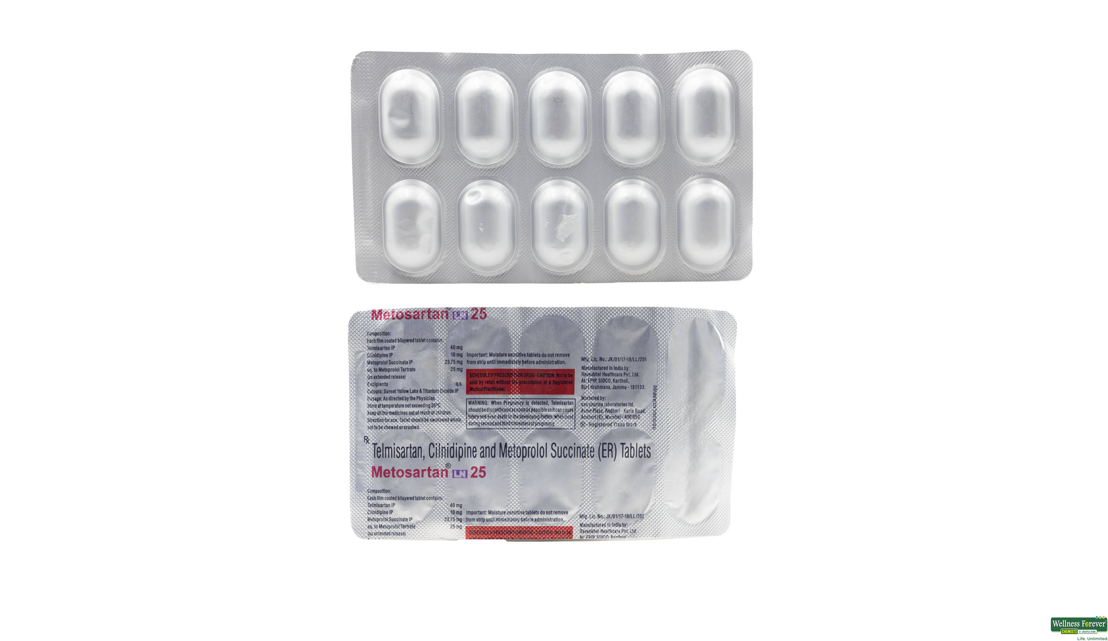 METOSARTAN-LN 25MG 10TAB- 1, 10TAB, 