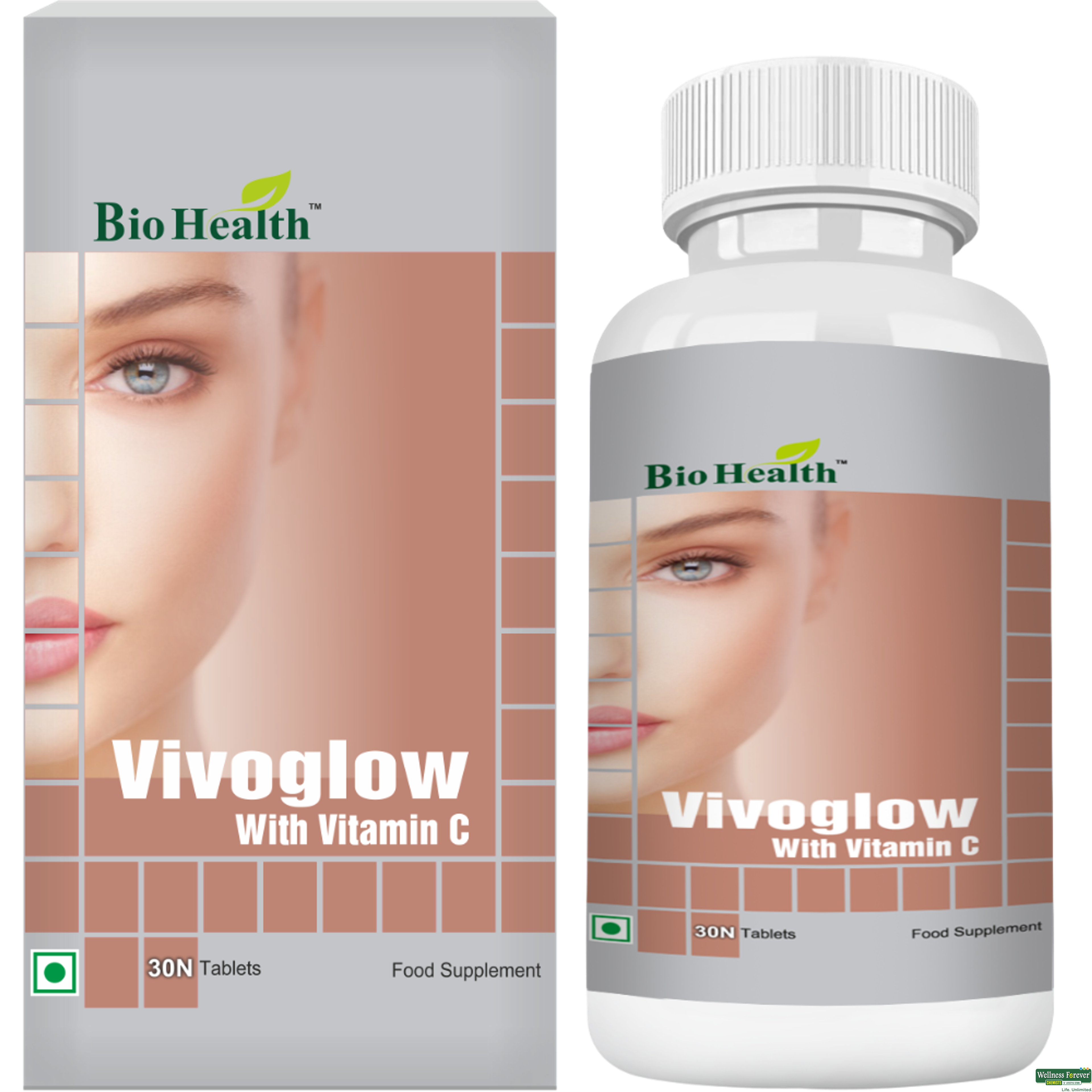 BIOHEALTH VIVOGLOW WITH VITAMIN C 30TAB-image