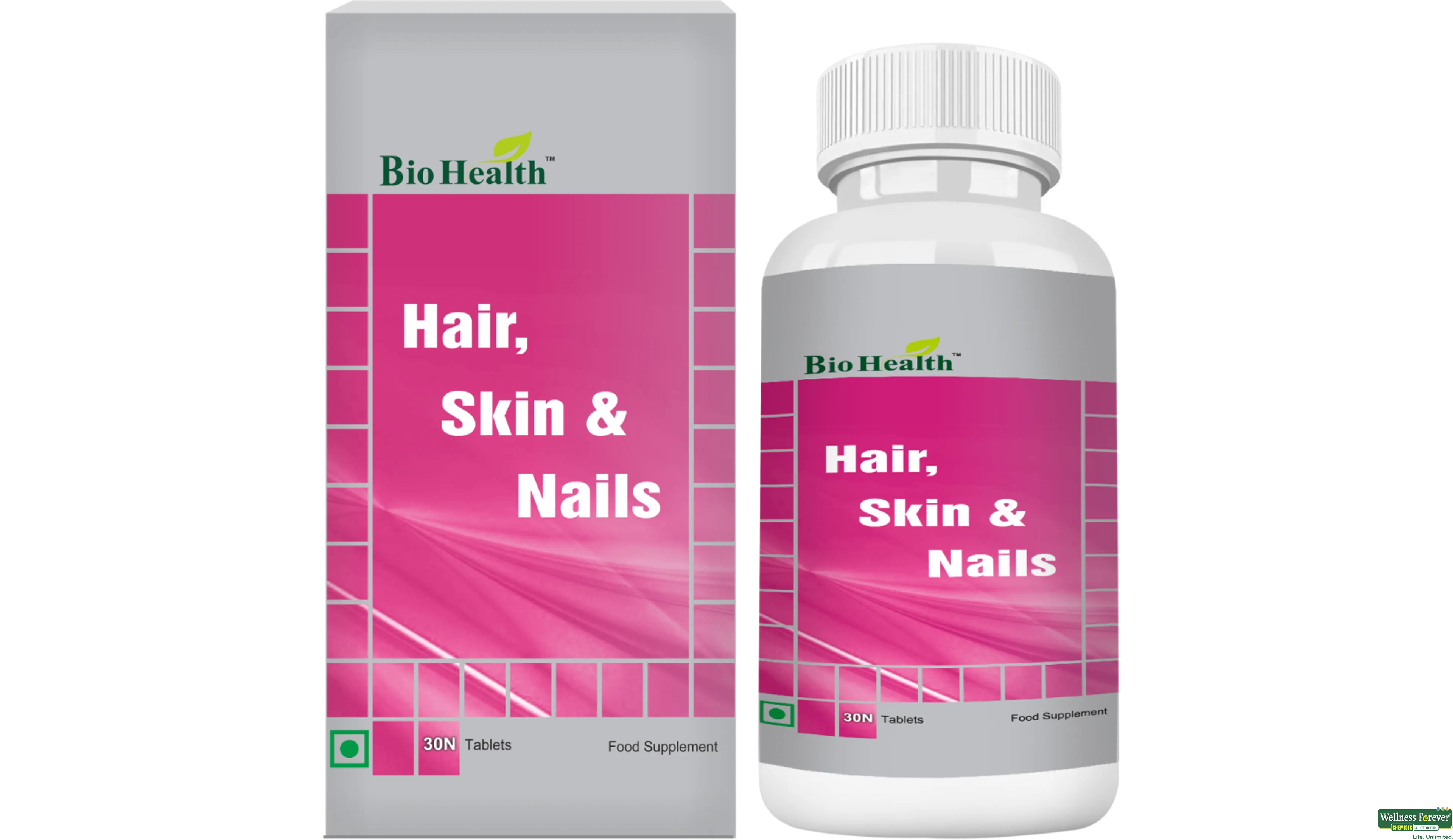 BIOHEALTH HAIR SKIN & NAILS 30TAB- 1, 30TAB, 