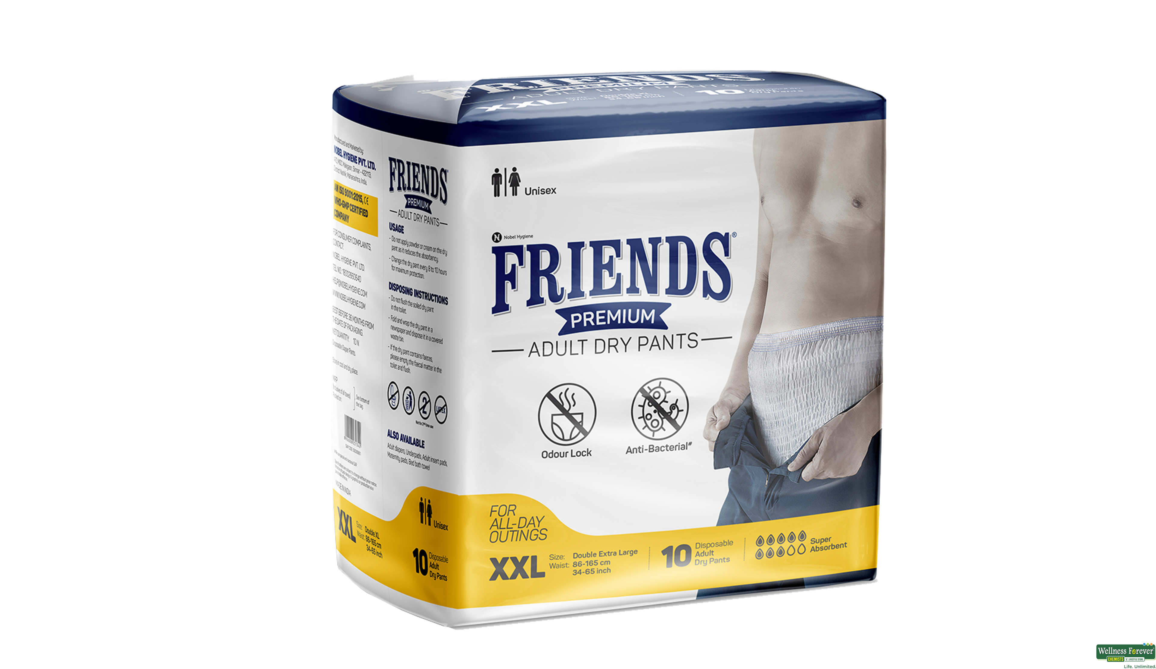 FRIENDS ADULT DRY PANTS PREMIUM XXL-XXXL 10PC- 1, 10PC, 