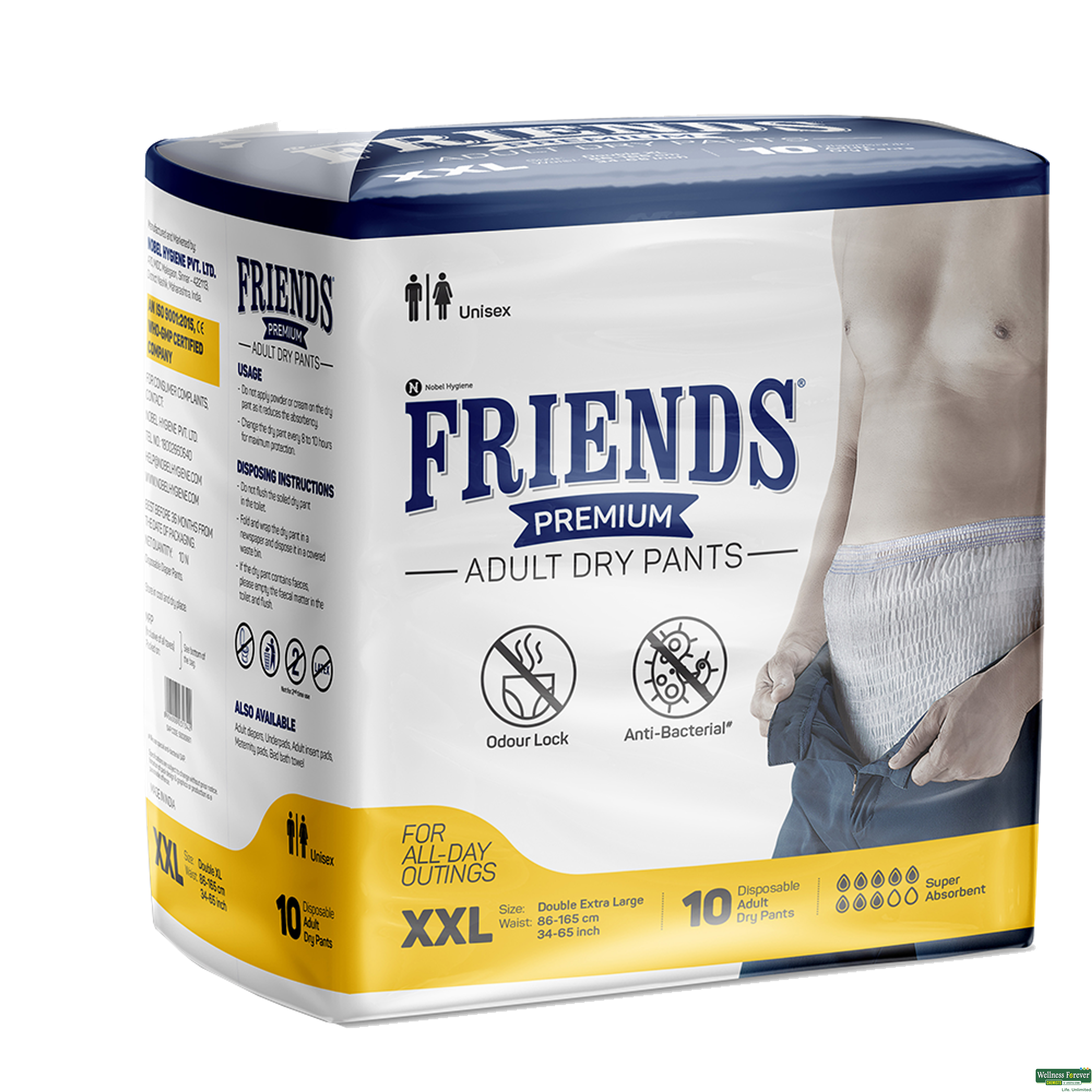 Friends Pull-Ups Xxl-Xxxl Adult Diaper, 10 Pieces-image