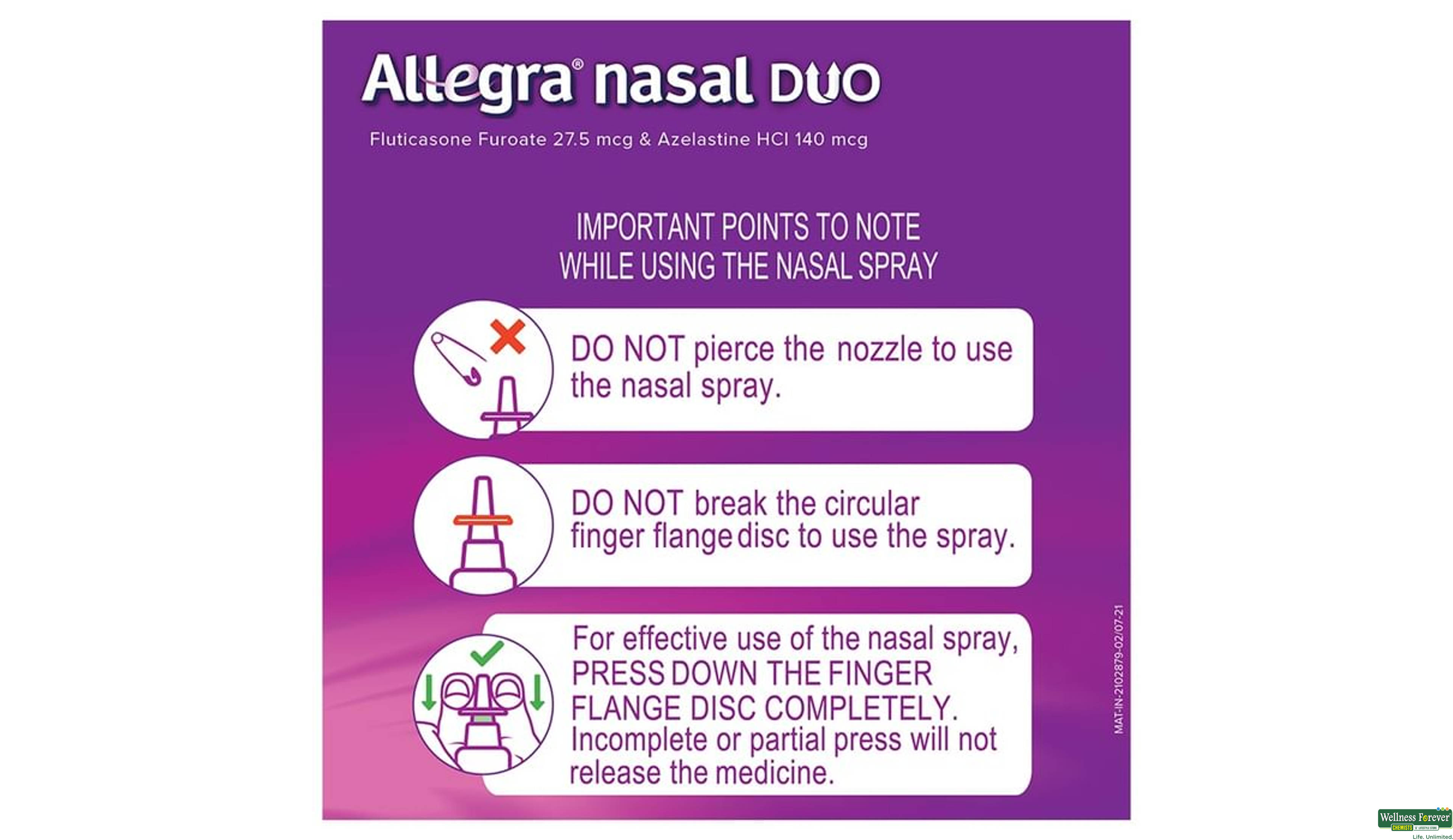 ALLEGRA NASAL DUO SPRAY 7GM- 3, 7GM, 