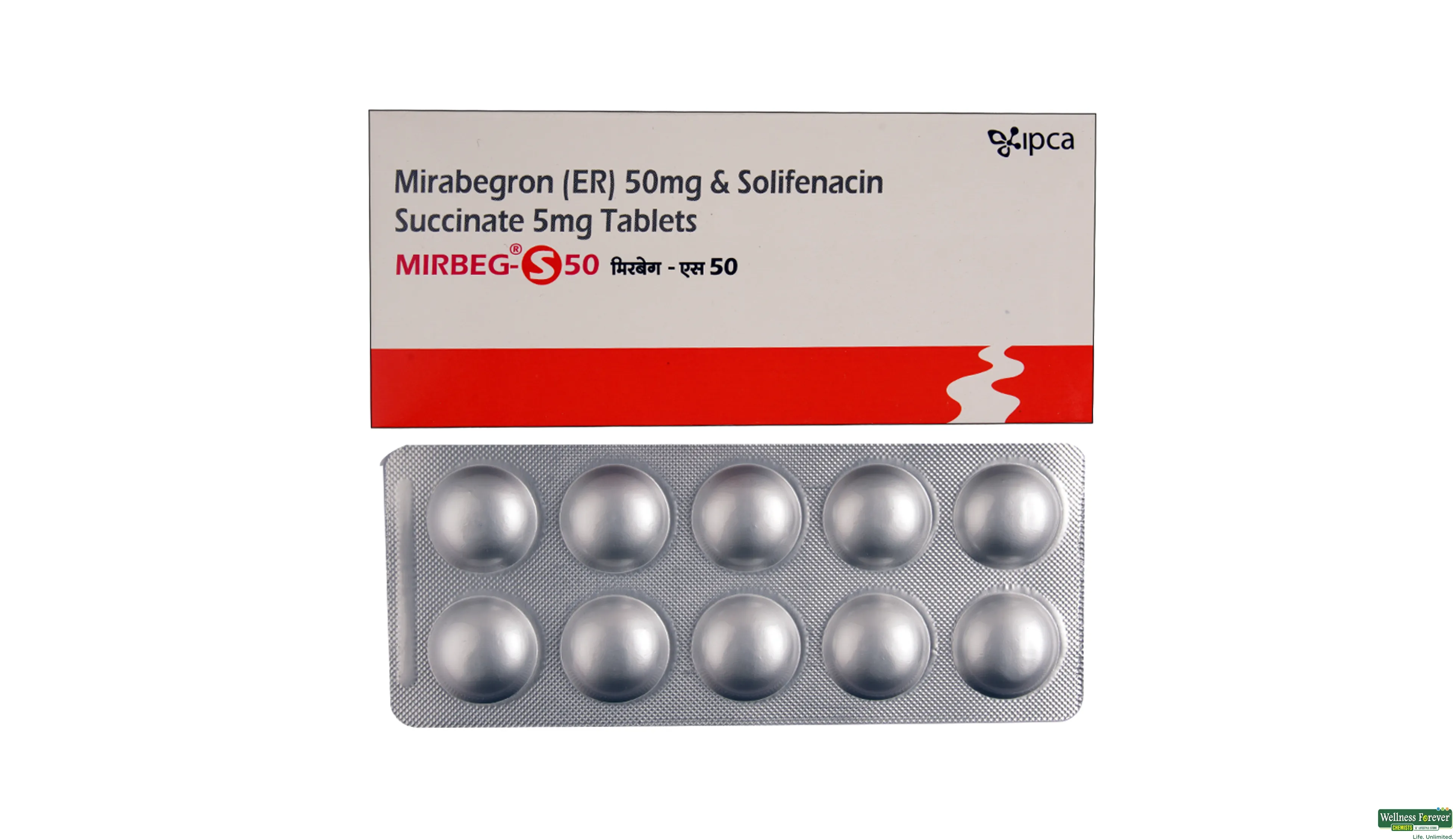 MIRBEG-S 50MG 10TAB- 1, 10TAB, 