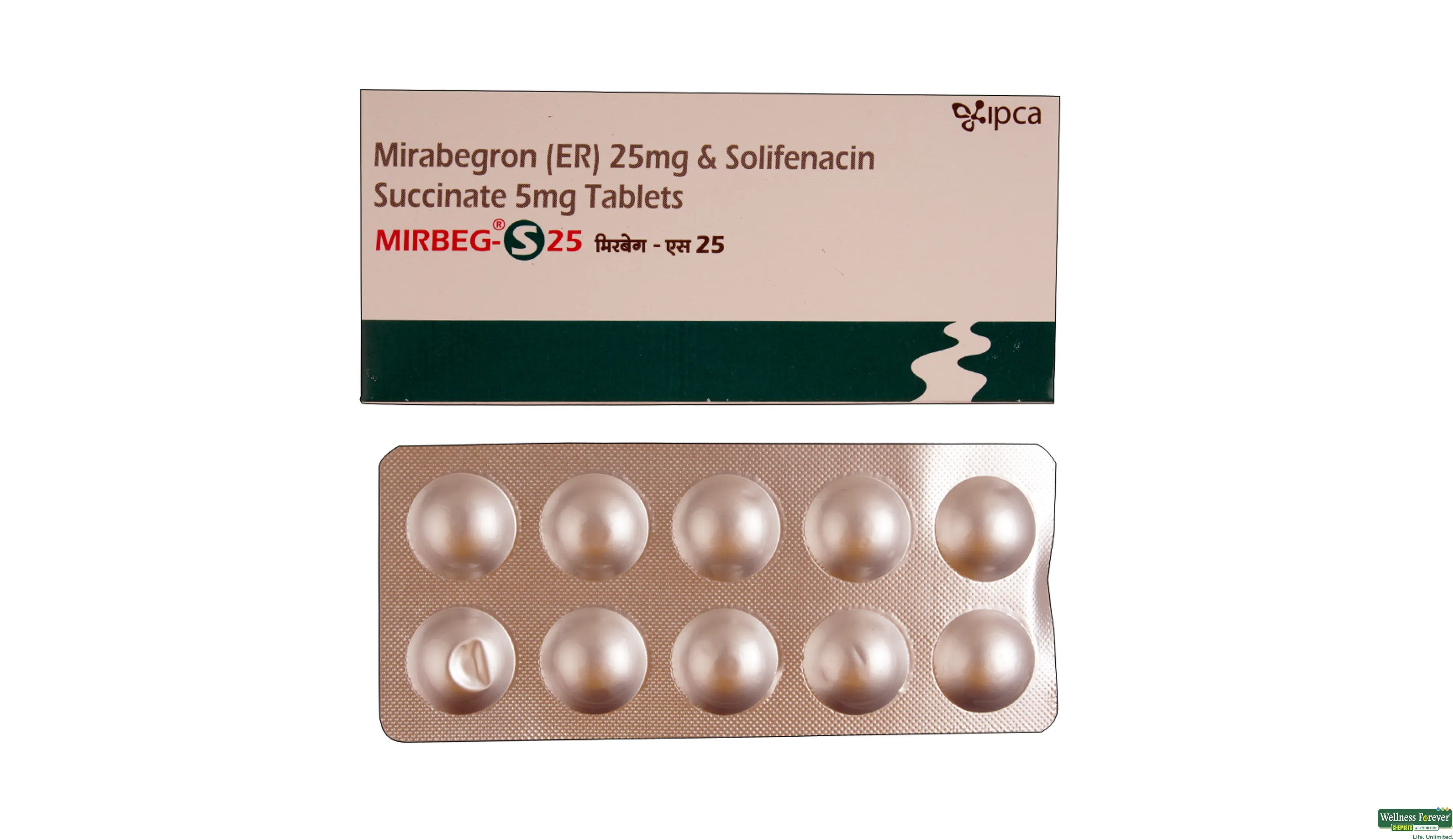 MIRBEG-S 25MG 10TAB- 1, 10TAB, 