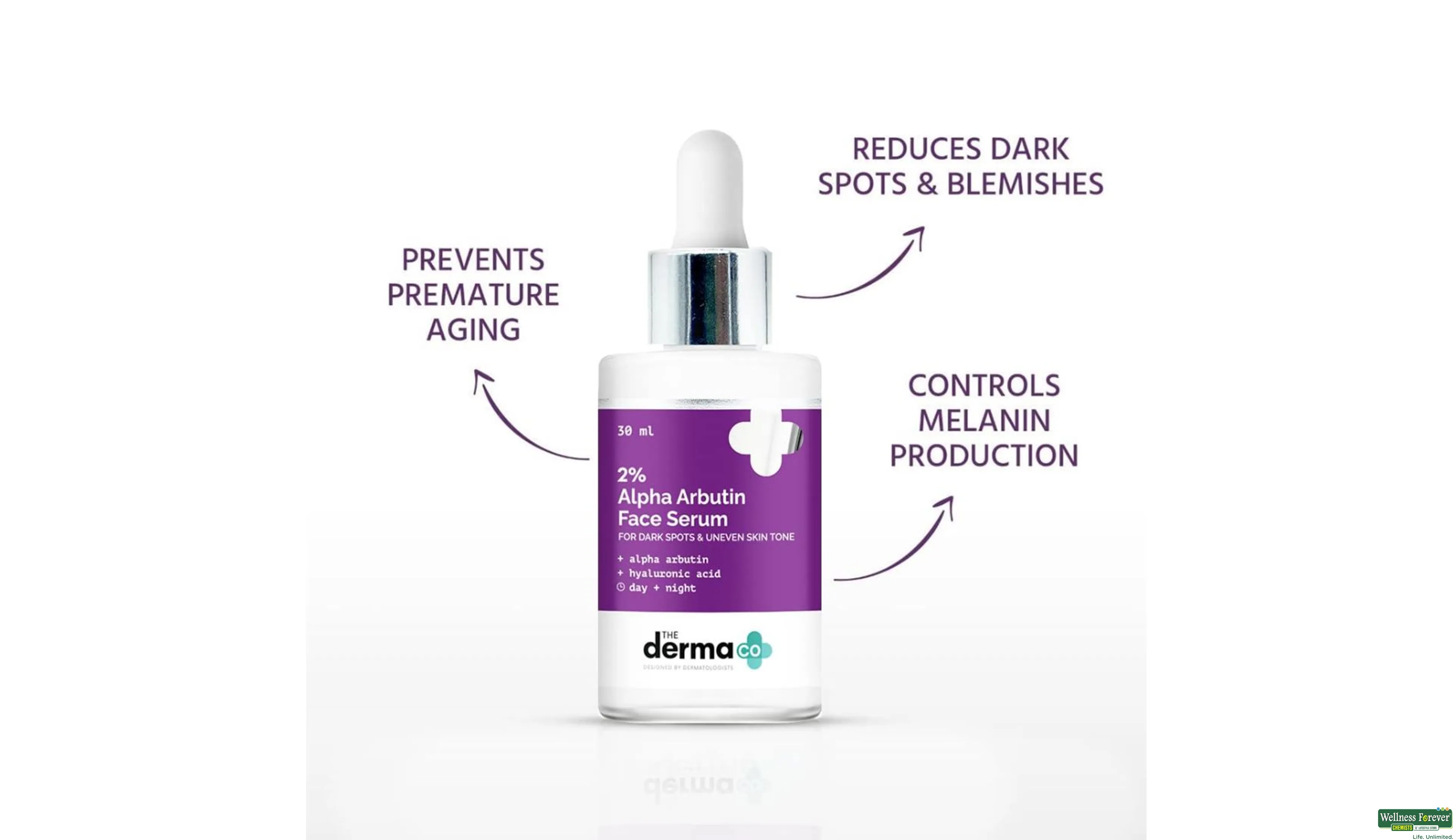 DERMA CO 2% ALPHA ARBUTIN FACE SERUM 30ML- 3, 30ML, 